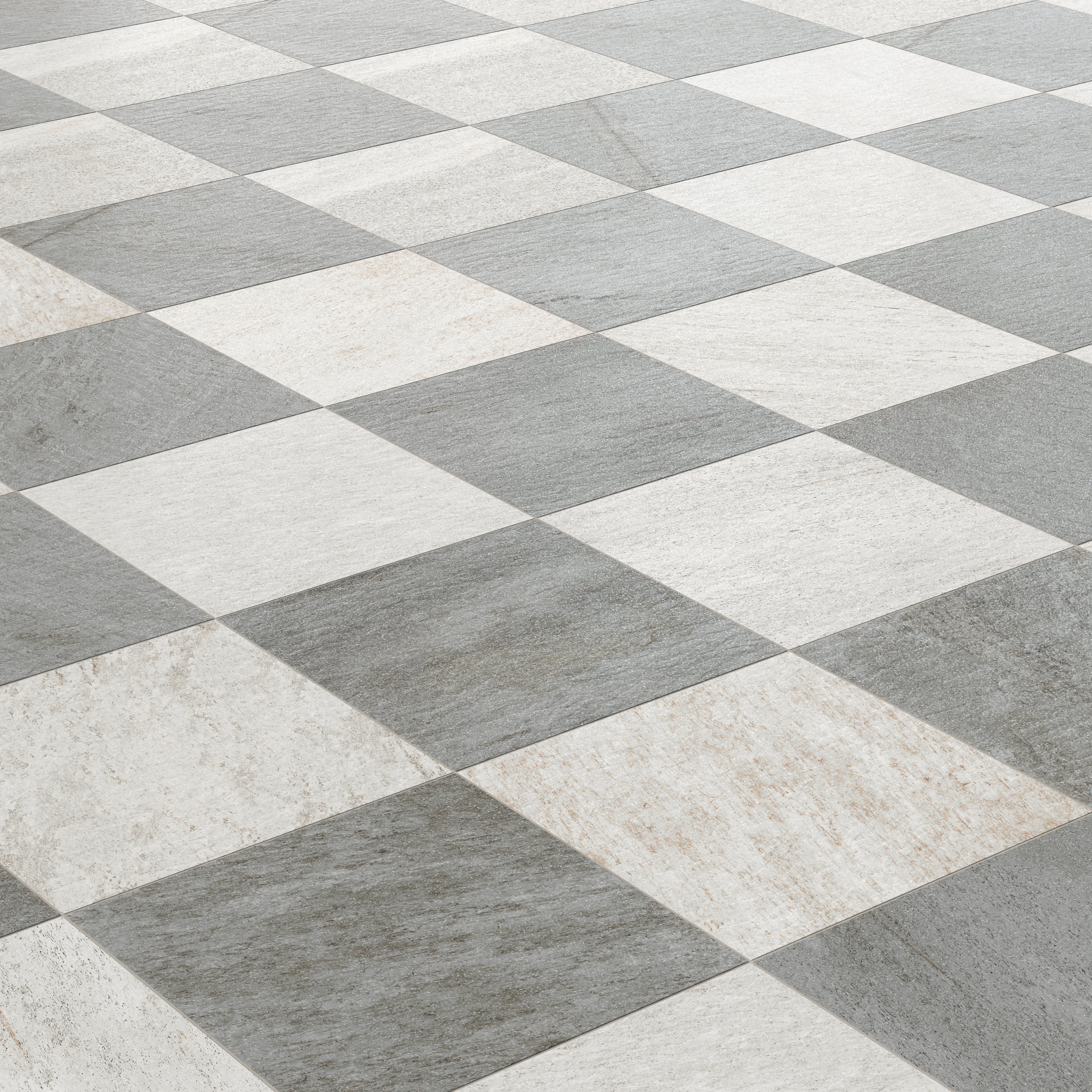 Carter 24 x 24 Checkerboard Grip 2cm Porcelain Paver Tile in Fossil & Stone - Image 6