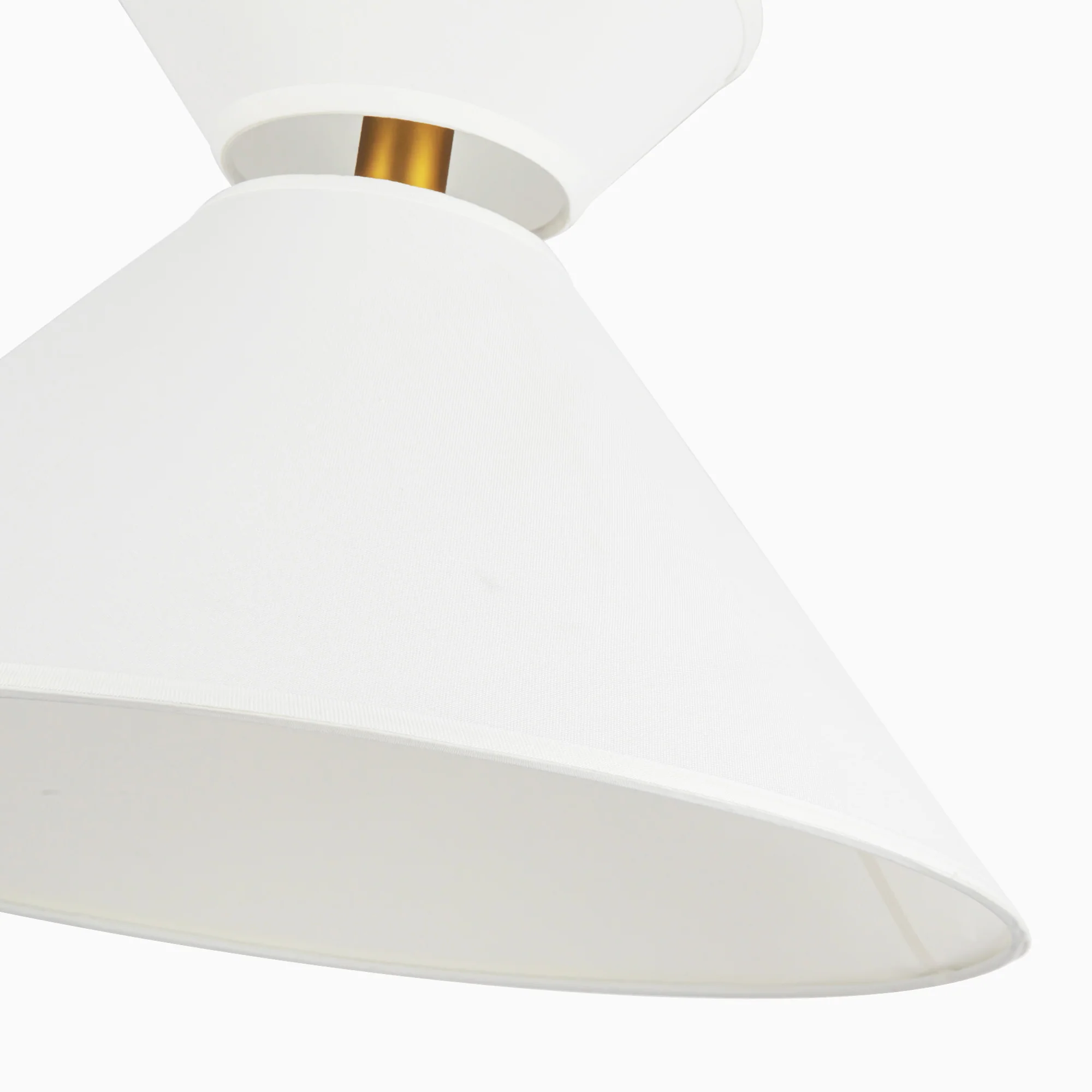Cassie 22" 1 Light Pendant in Aged Gold/White Linen - Image 3