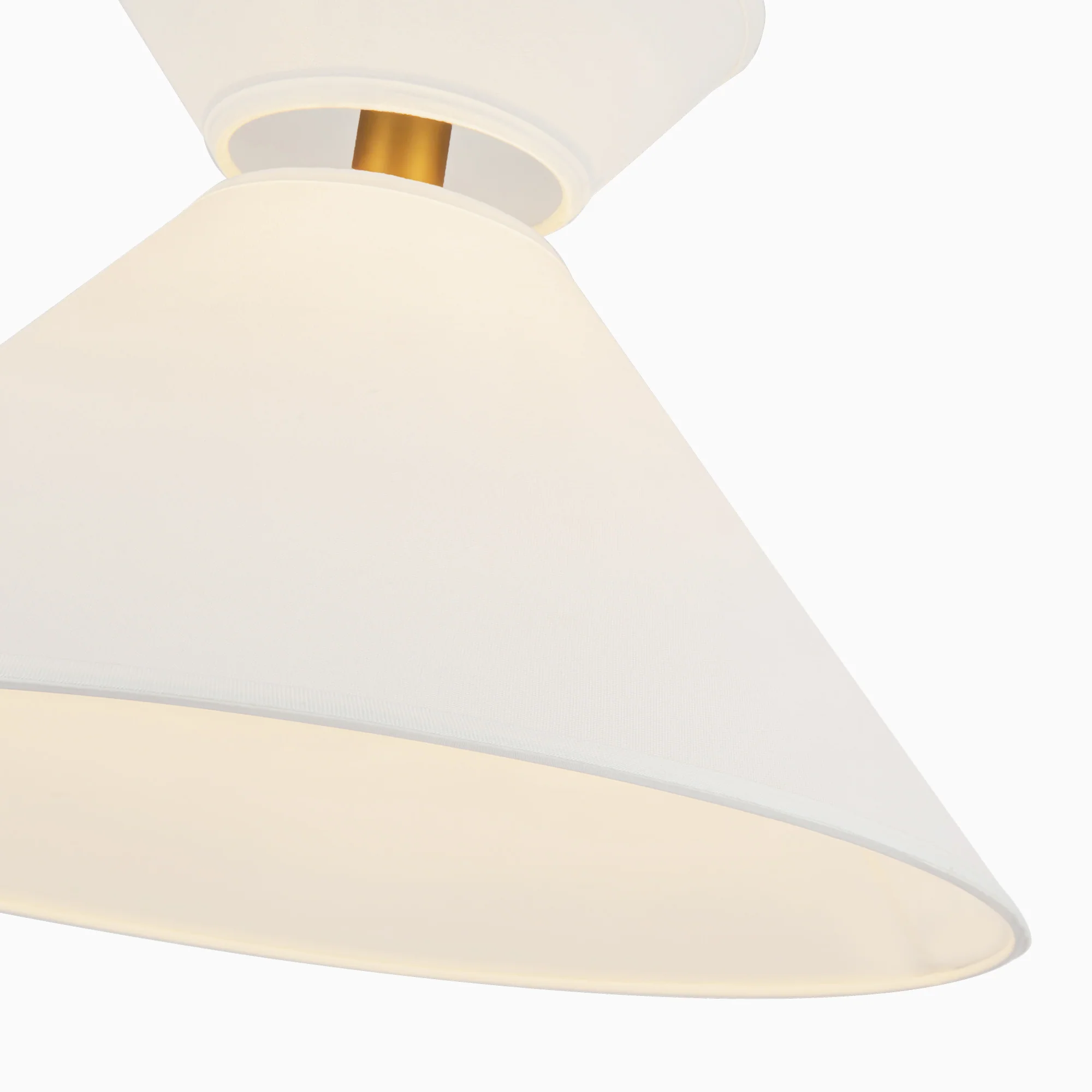 Cassie 22" 1 Light Pendant in Aged Gold/White Linen - Image 4