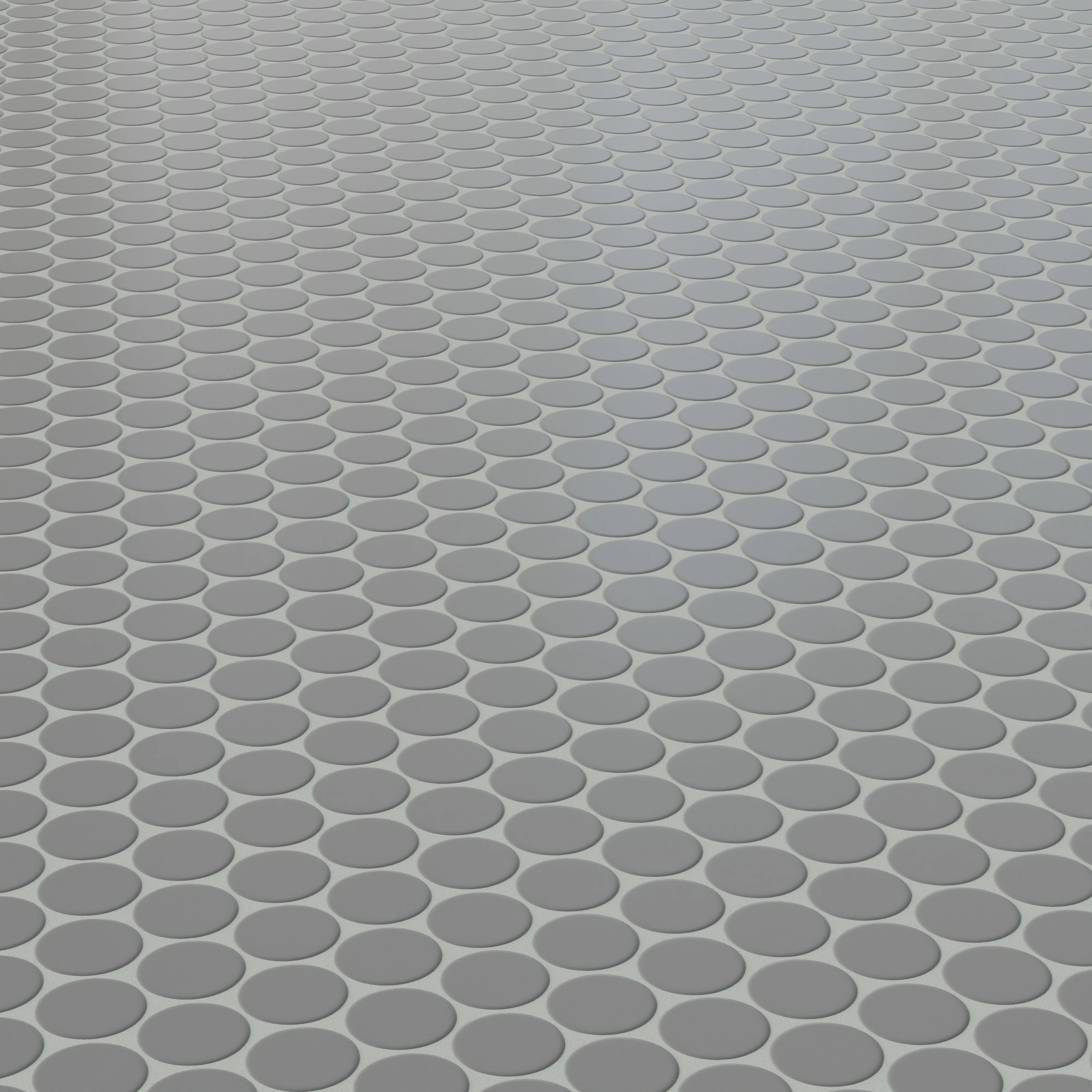 Cece 12 x 12 Matte Porcelain 2" Round Mosaic Tile in Grey - Image 4