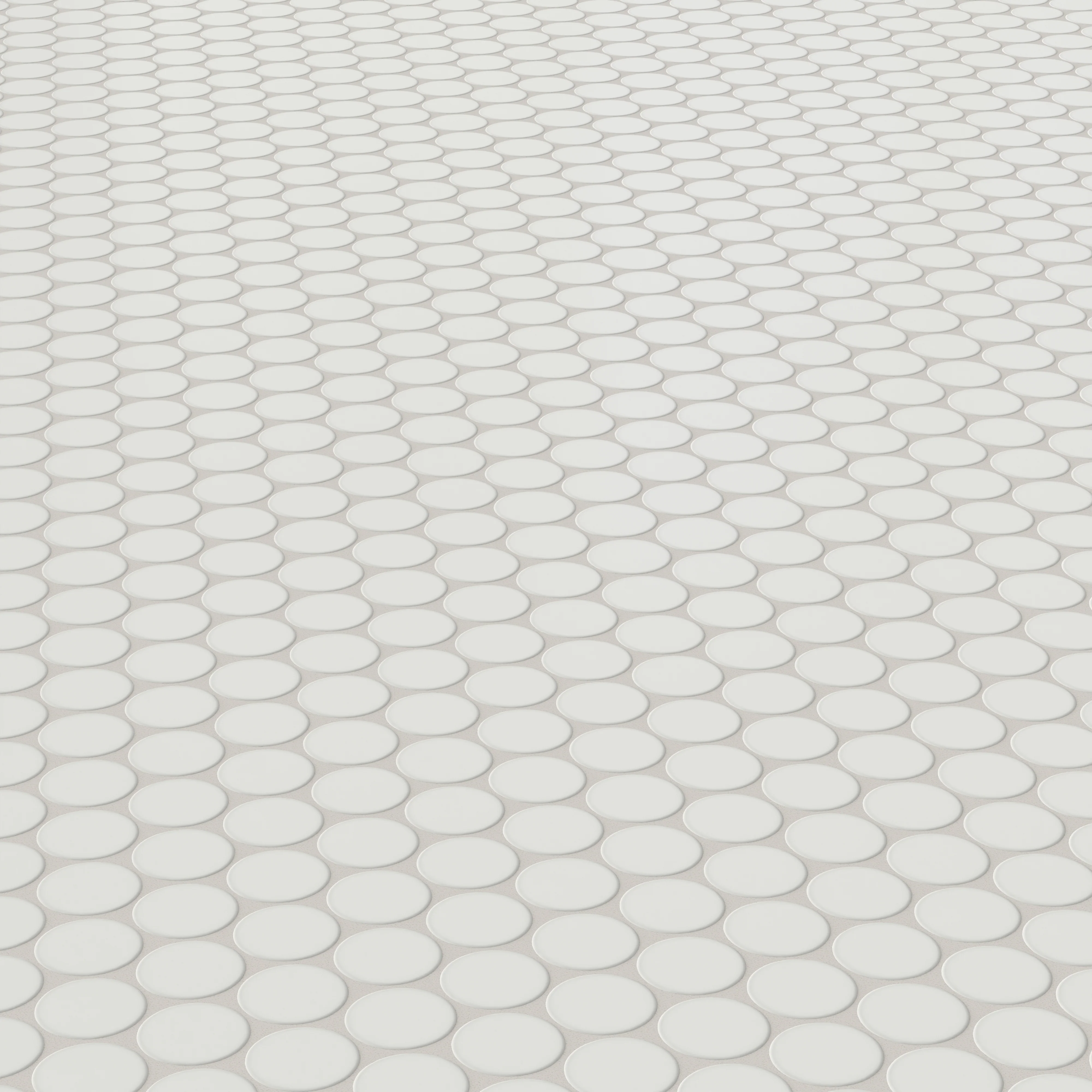 Cece 12 x 12 Matte Porcelain 2" Round Mosaic Tile in White - Image 4