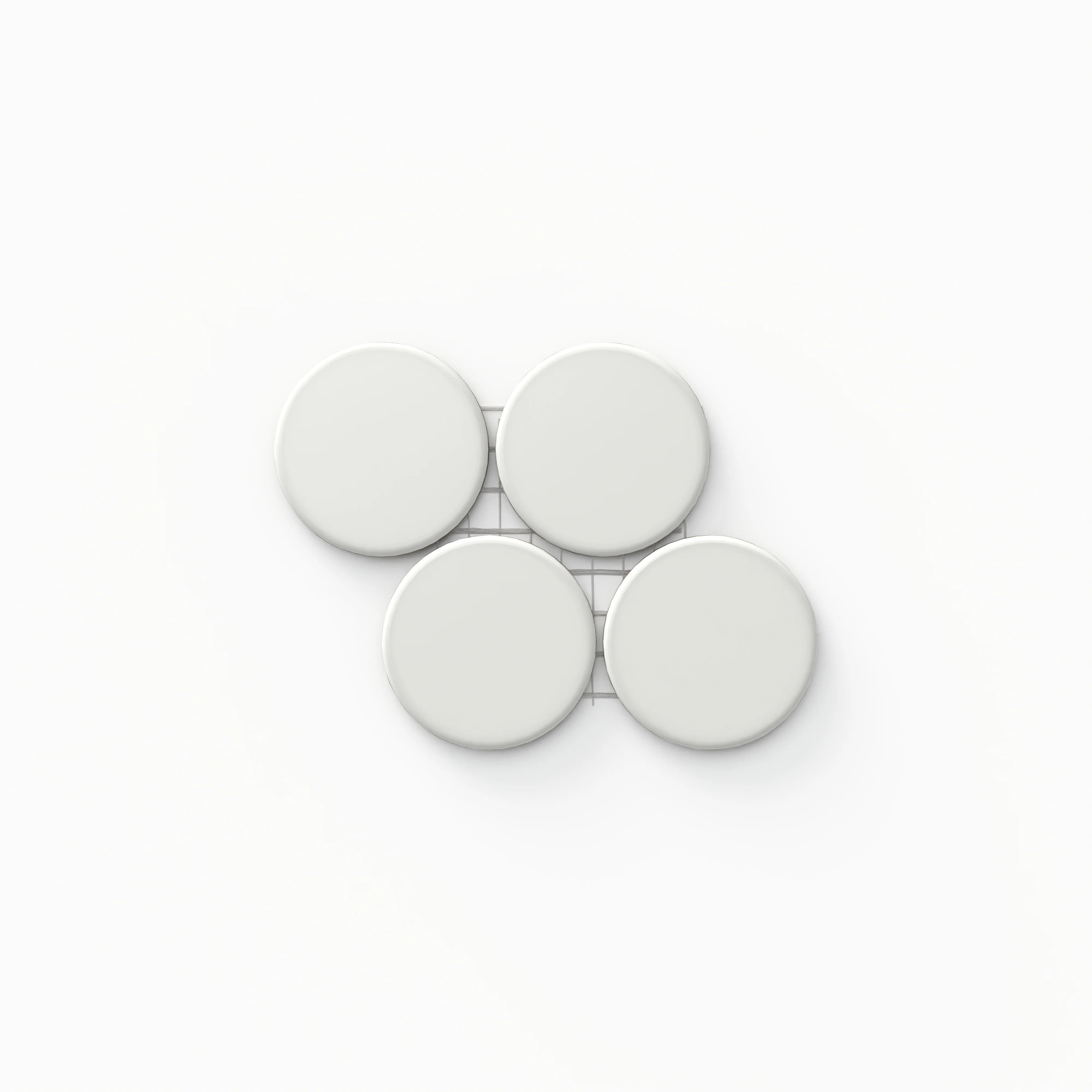 Cece 4 x 4 Matte 2 in. Round Mosaic in White Sample