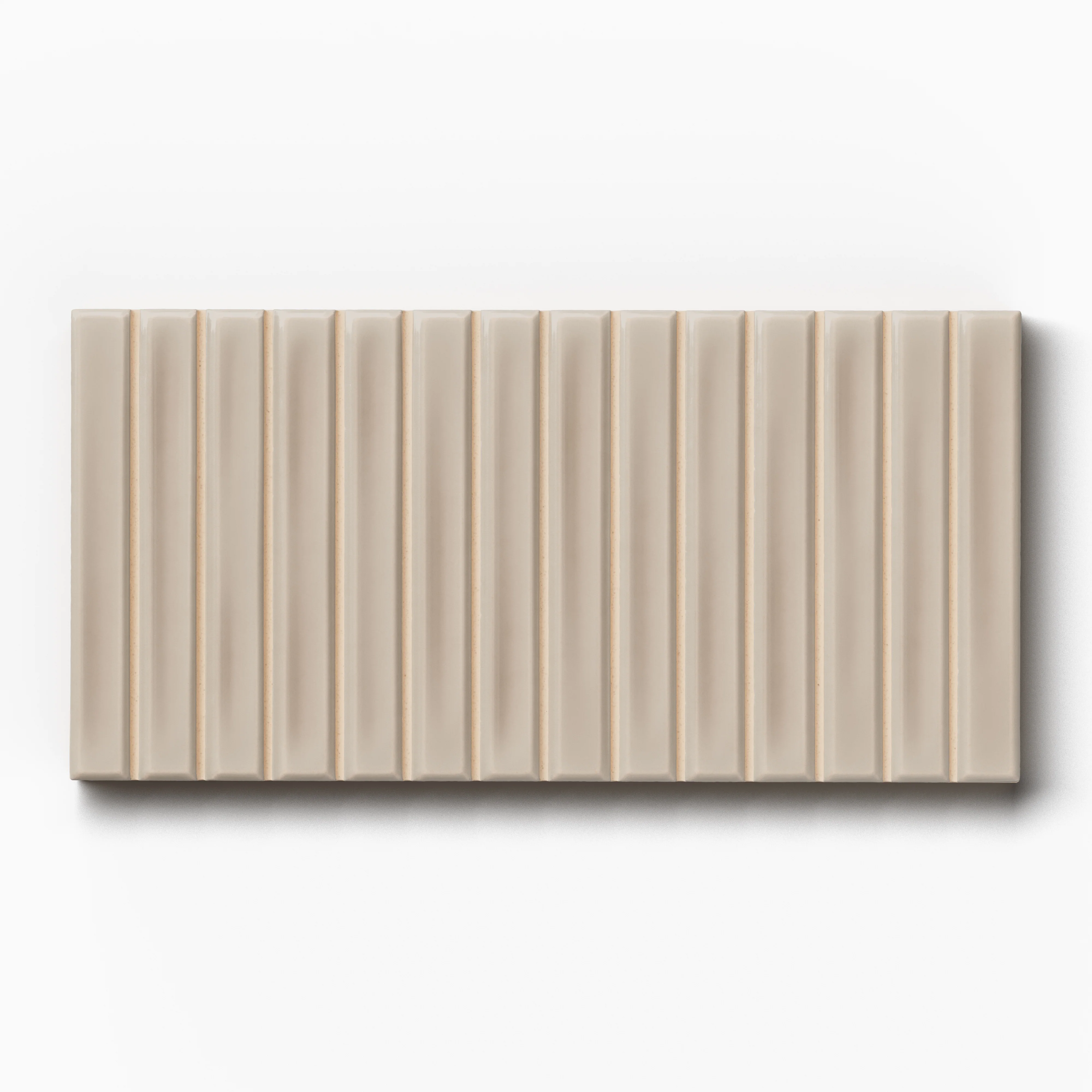 Celia 5 x 10 Glossy Ceramic Tile in Greige - Image 2