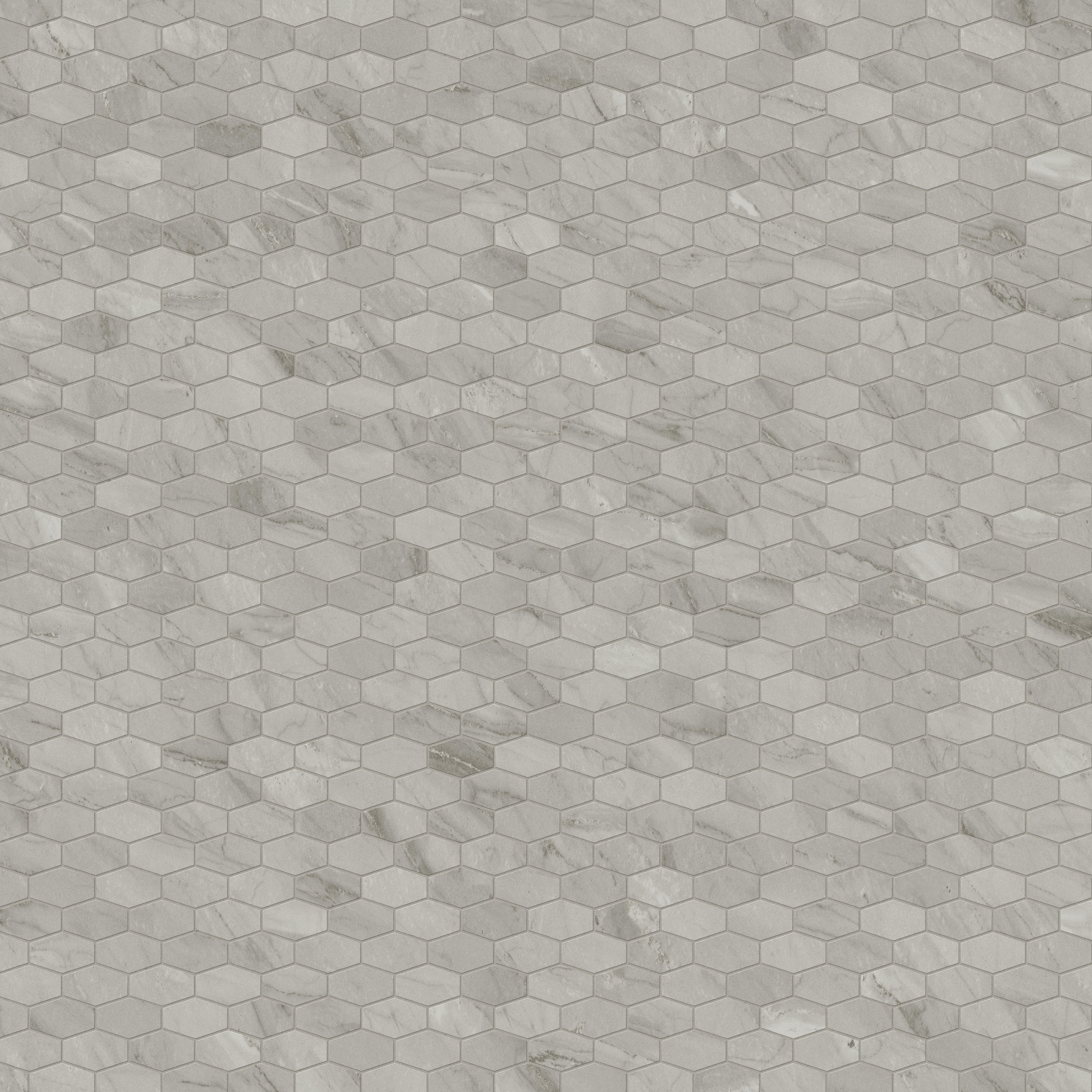 Chantel 12 x 11 Matte Porcelain Hexagon Mosaic Tile in Alaska Grey - Image 4