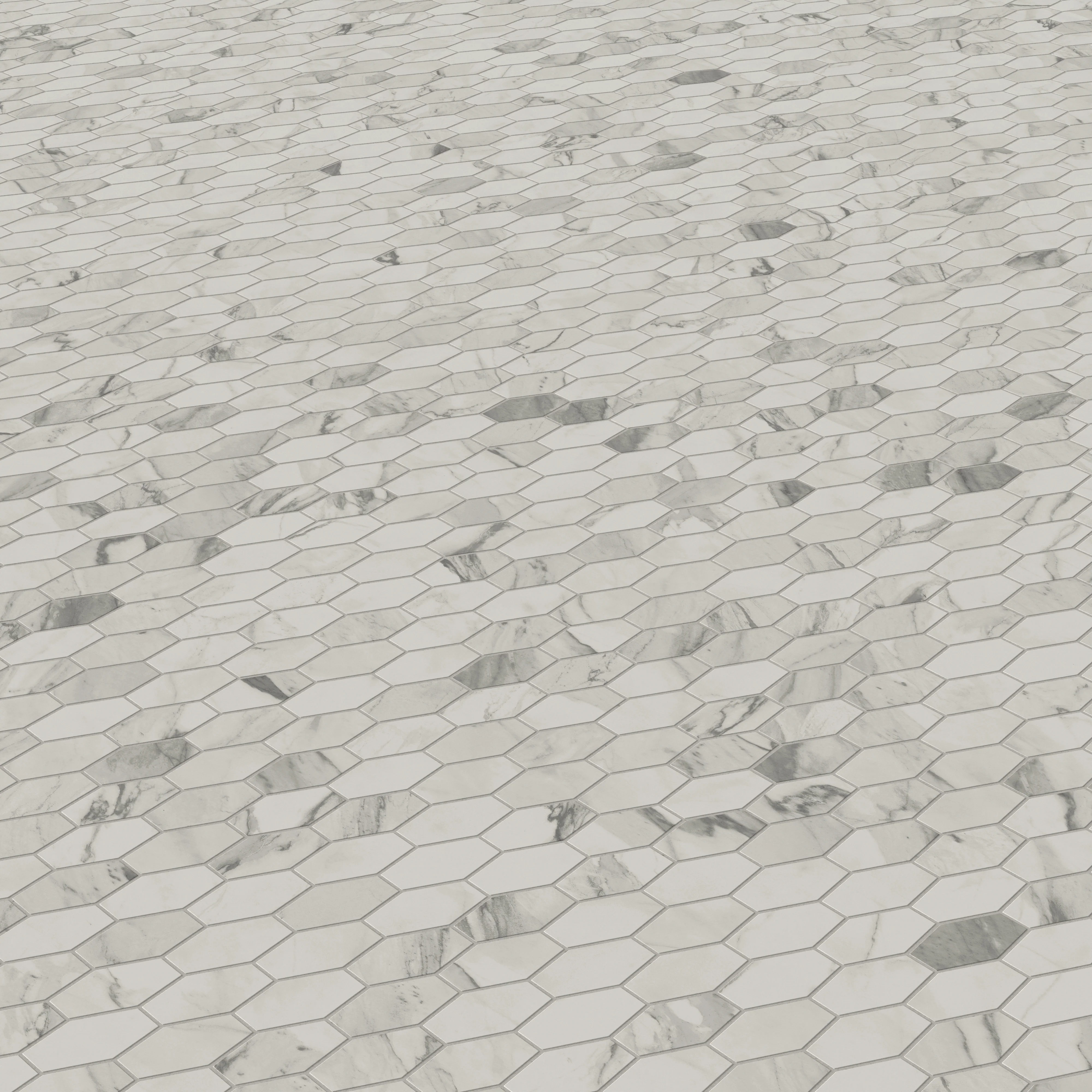 Chantel 12 x 11 Matte Porcelain Hexagon Mosaic Tile in Apuano - Image 3