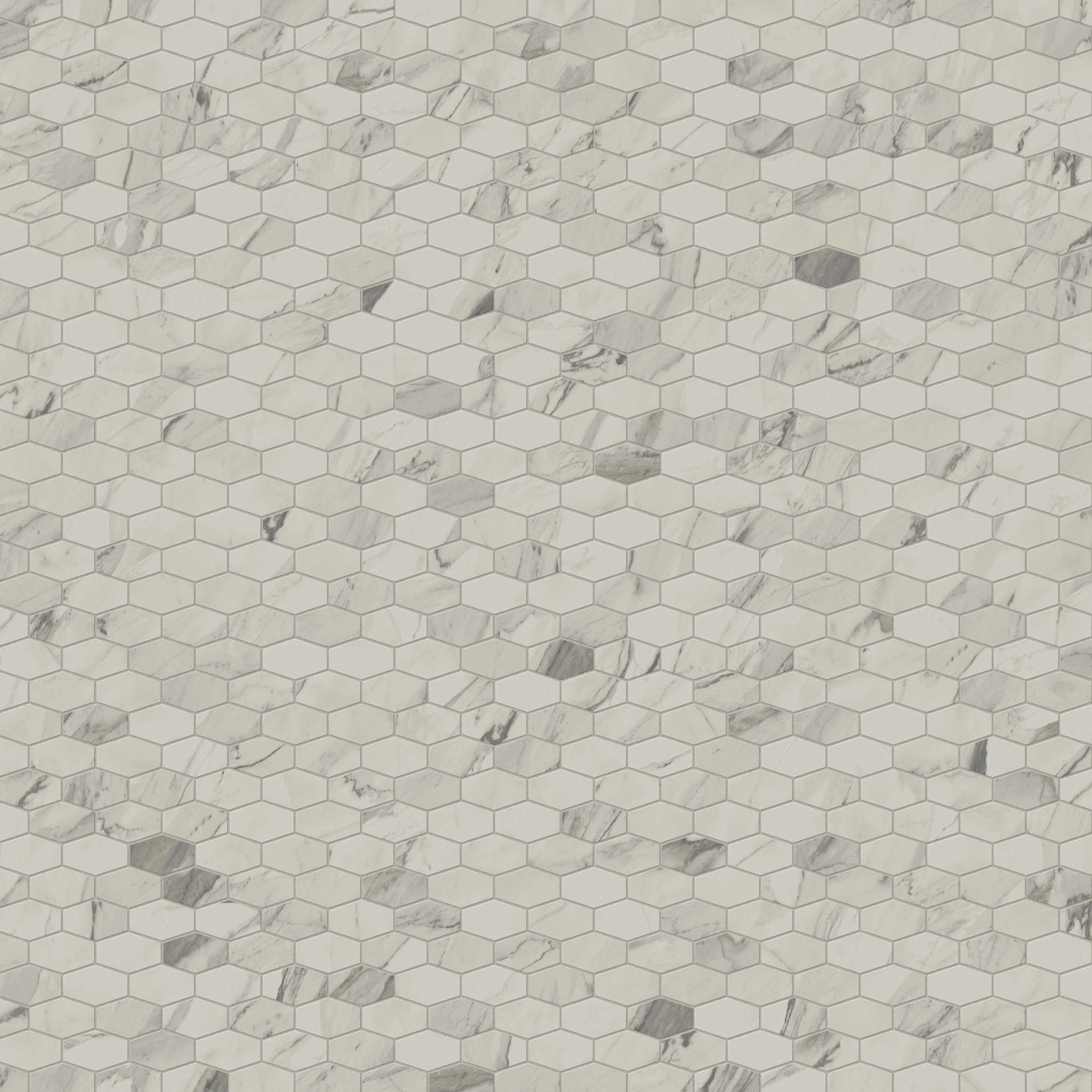 Chantel 12 x 11 Matte Porcelain Hexagon Mosaic Tile in Apuano - Image 4