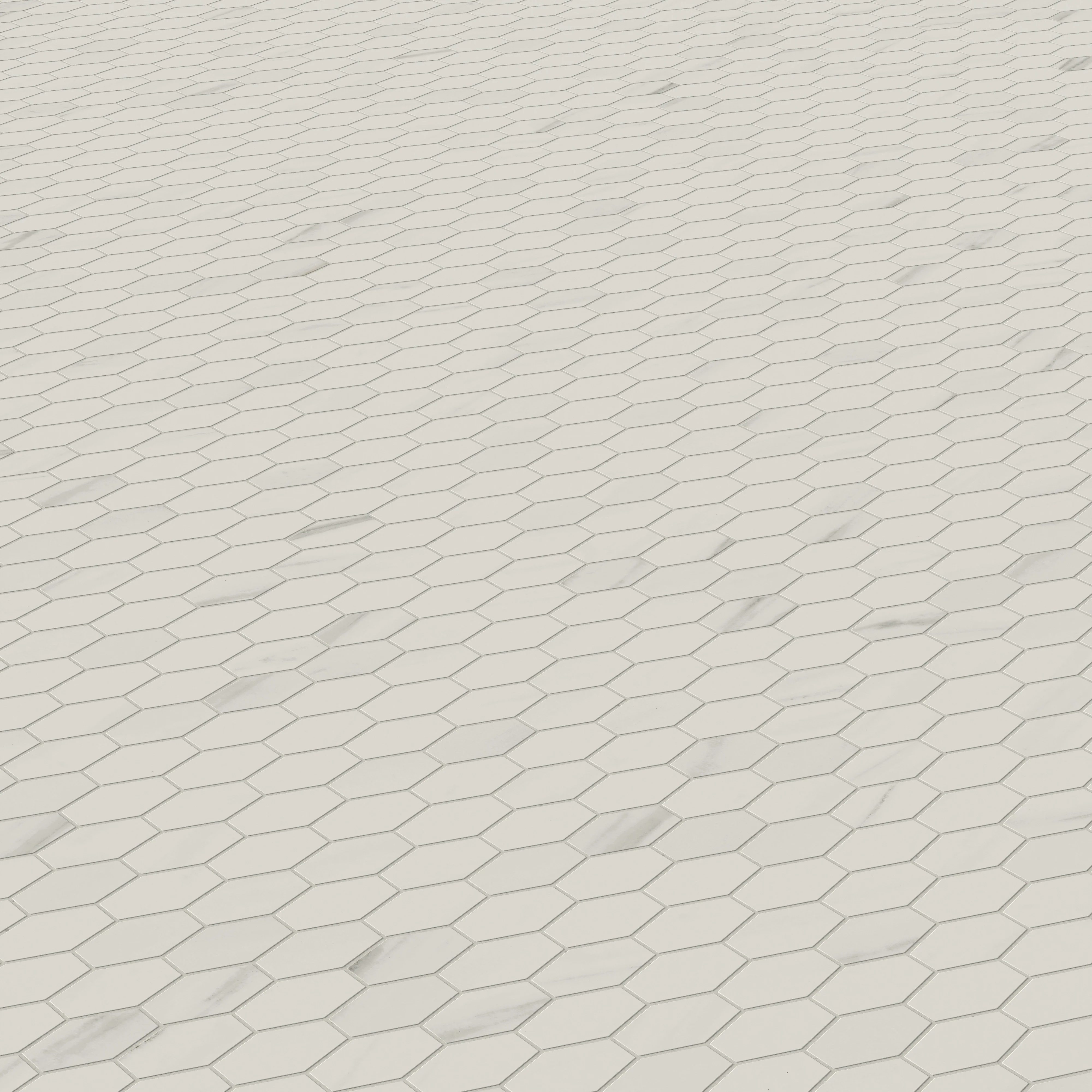 Chantel 12 x 11 Matte Porcelain Hexagon Mosaic Tile in Dolomite - Image 3