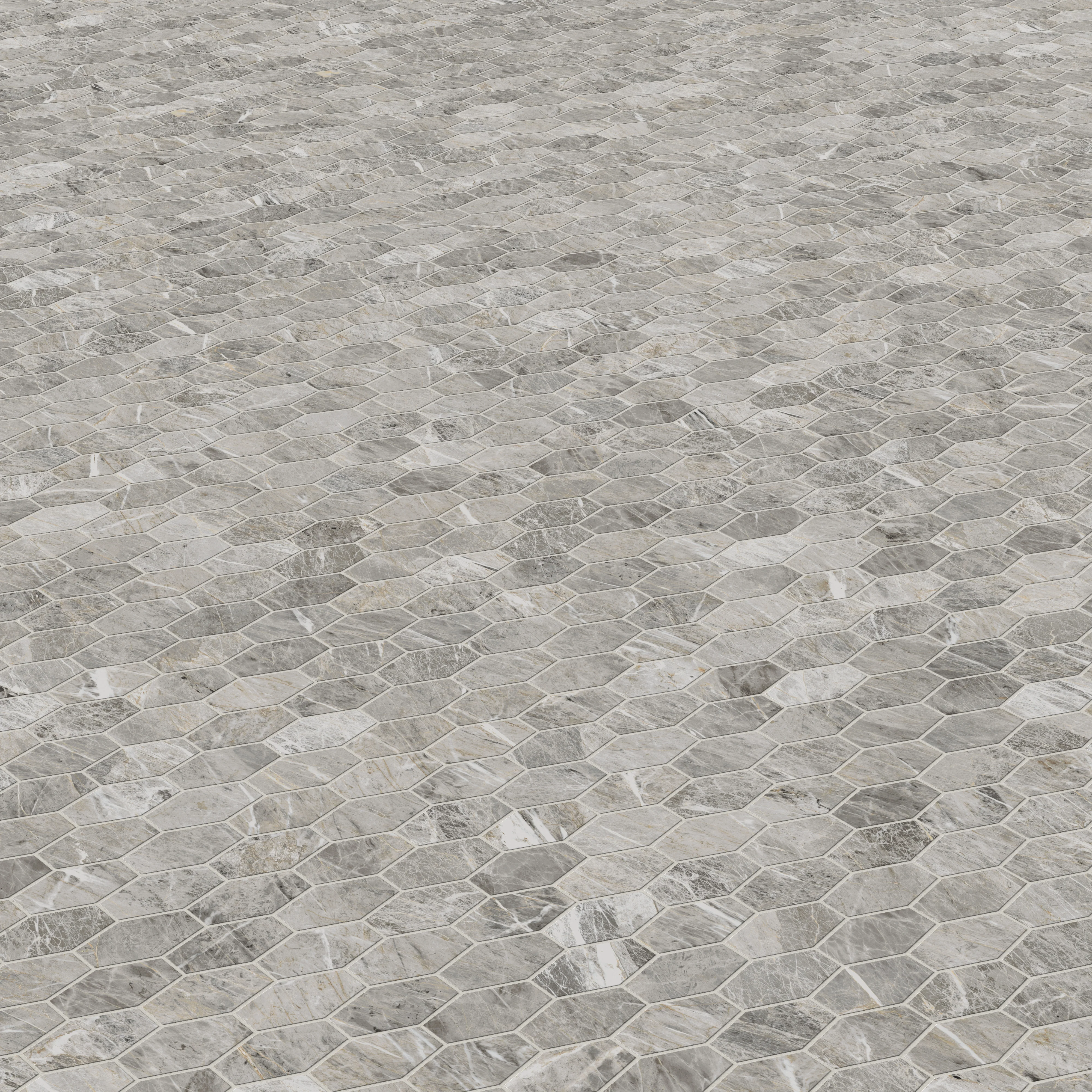 Chantel 12 x 11 Matte Porcelain Hexagon Mosaic Tile in Imperial - Image 4