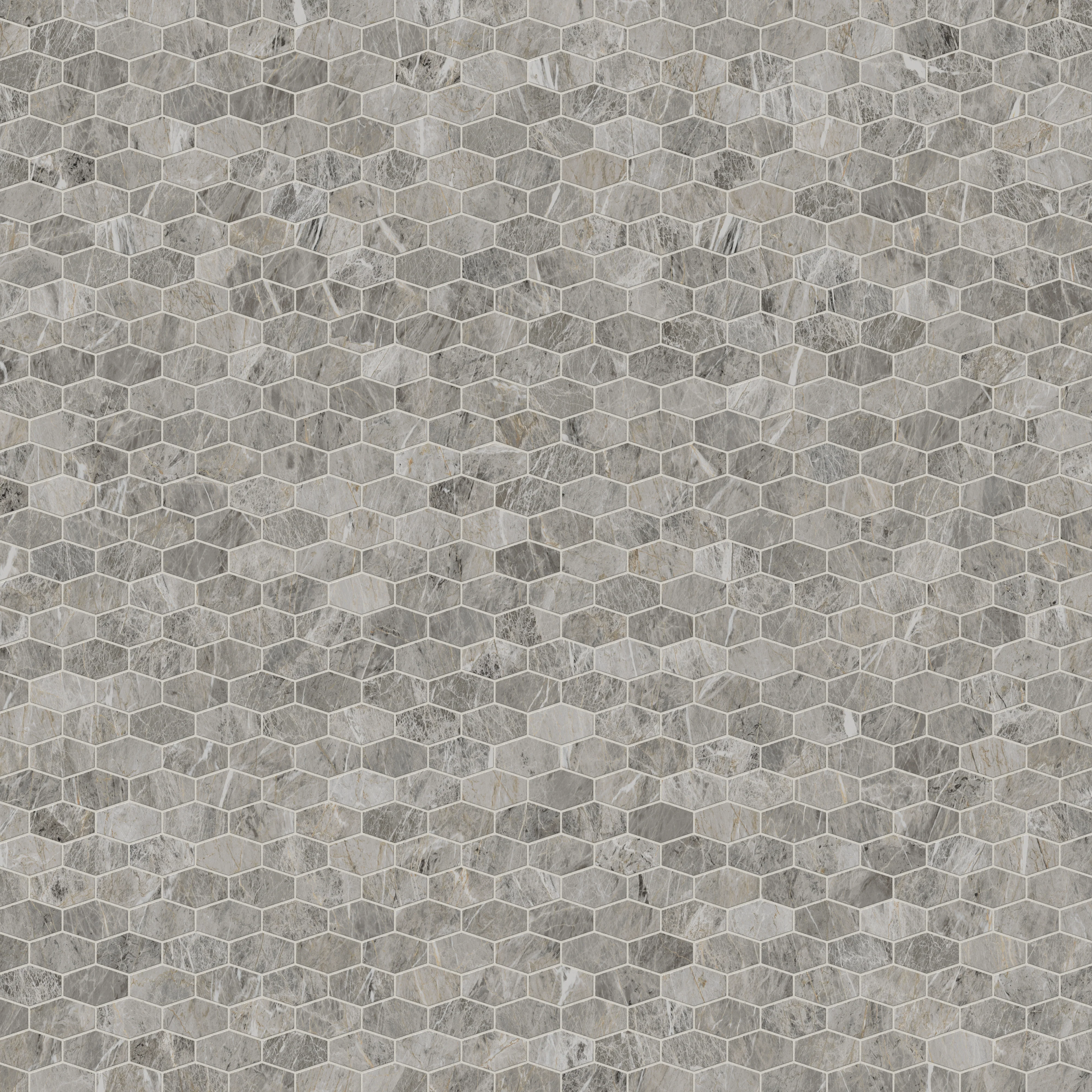 Chantel 12 x 11 Polished Porcelain Hexagon Mosaic Tile in Imperial - Image 5