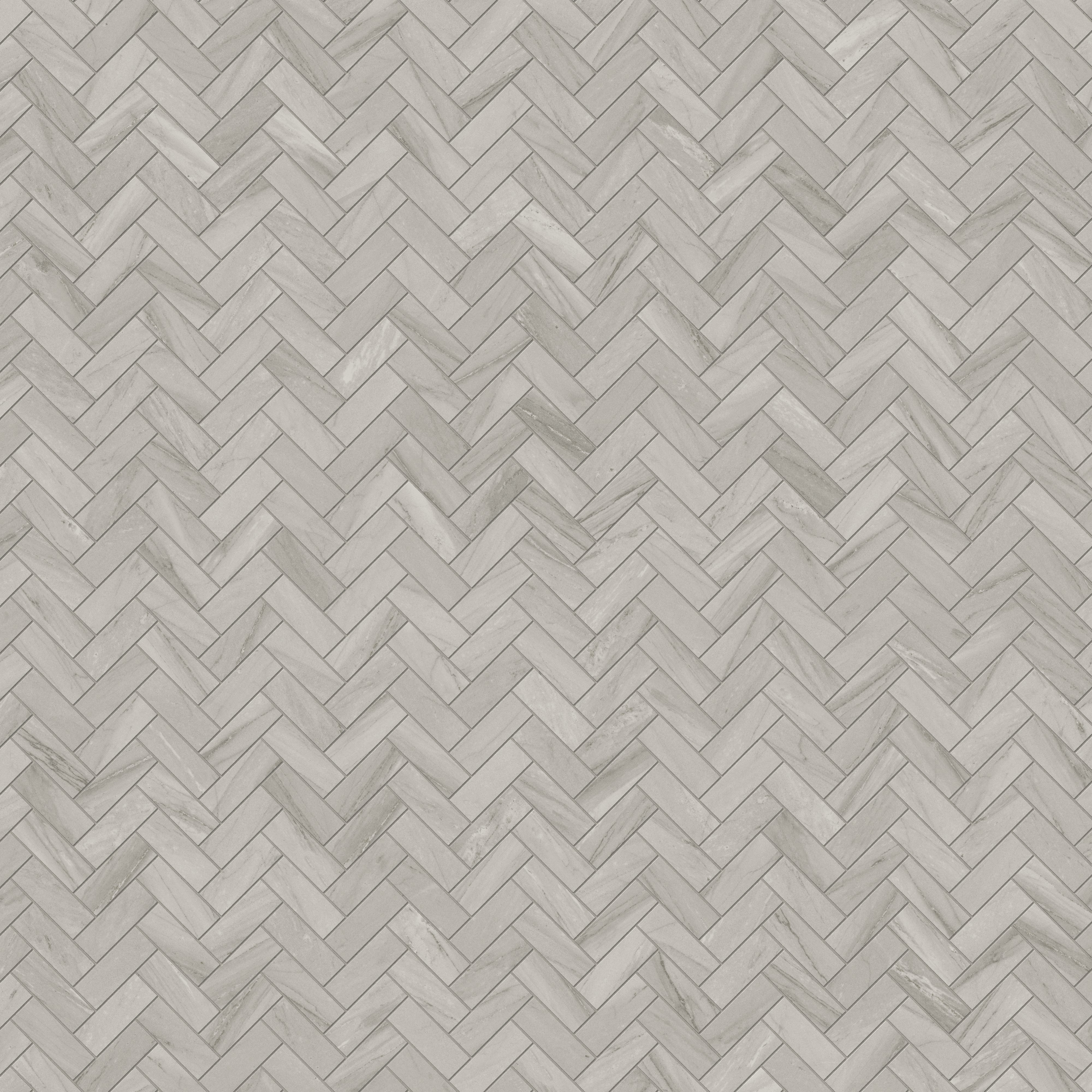 Chantel 12 x 15 Polished Porcelain Herringbone Mosaic Tile in Alaska Grey - Image 4