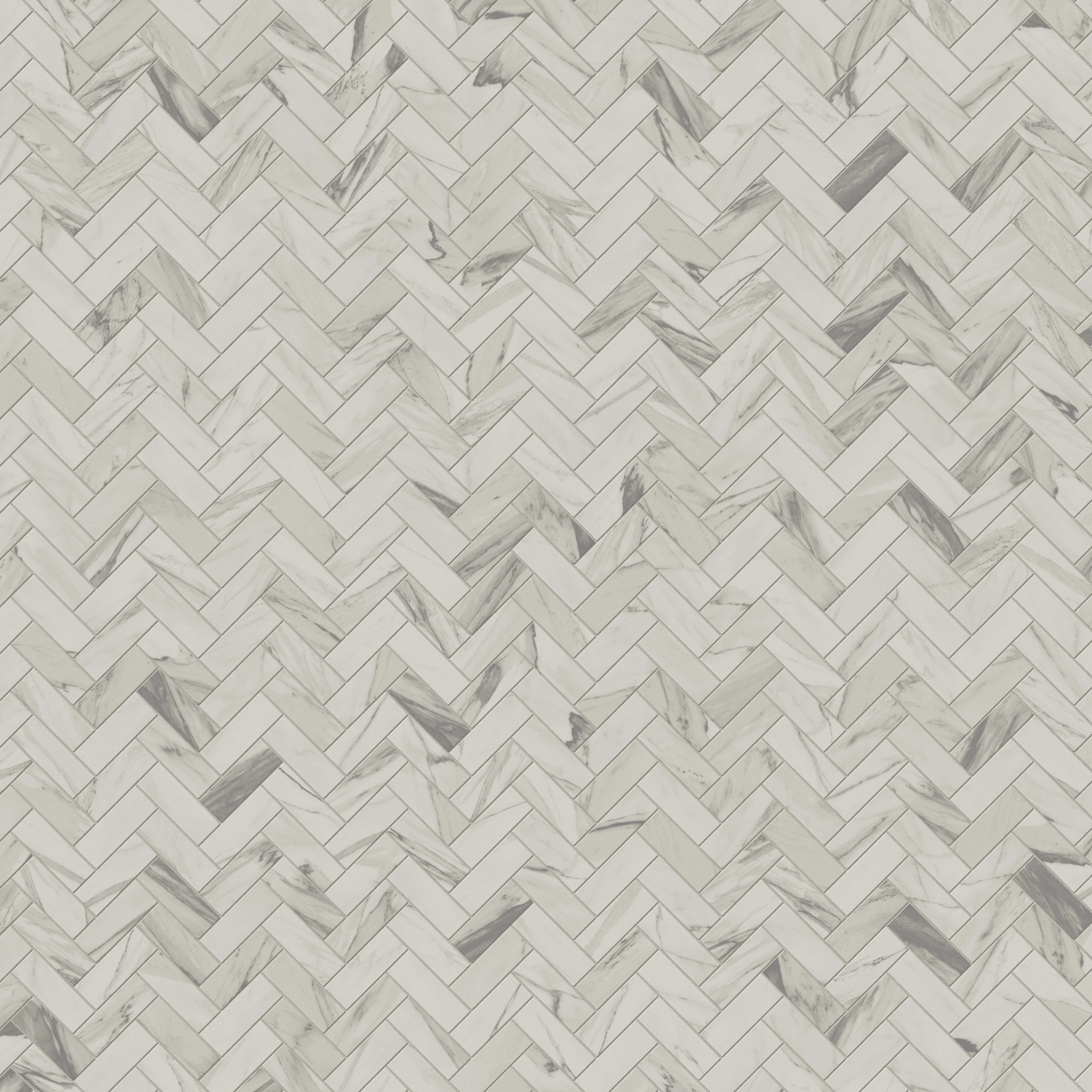 Chantel 12 x 15 Polished Porcelain Herringbone Mosaic Tile in Apuano - Image 5