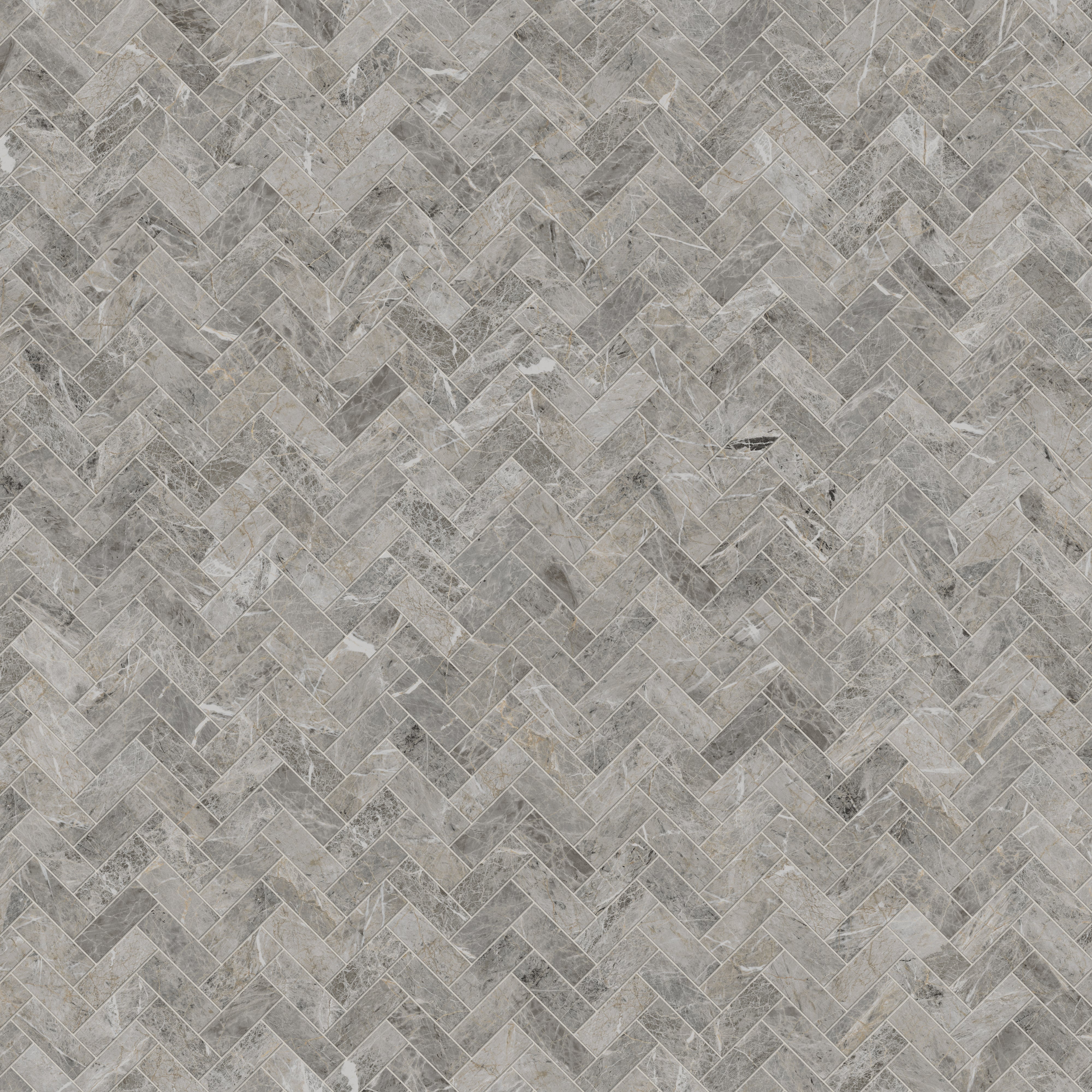 Chantel 12 x 15 Polished Porcelain Herringbone Mosaic Tile in Imperial - Image 4