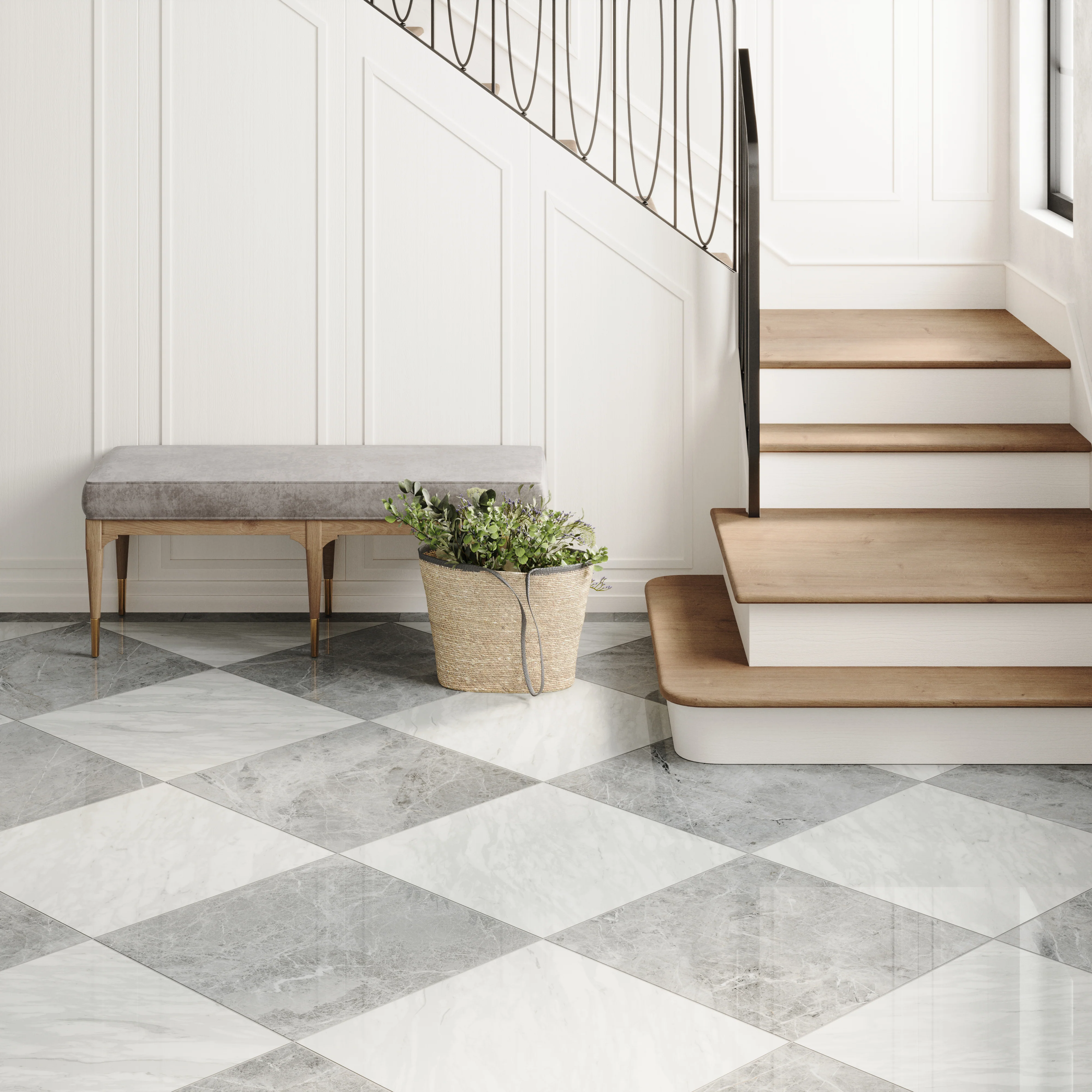 Chantel 24 x 24 Polished Porcelain Tile in Imperial - Image 2