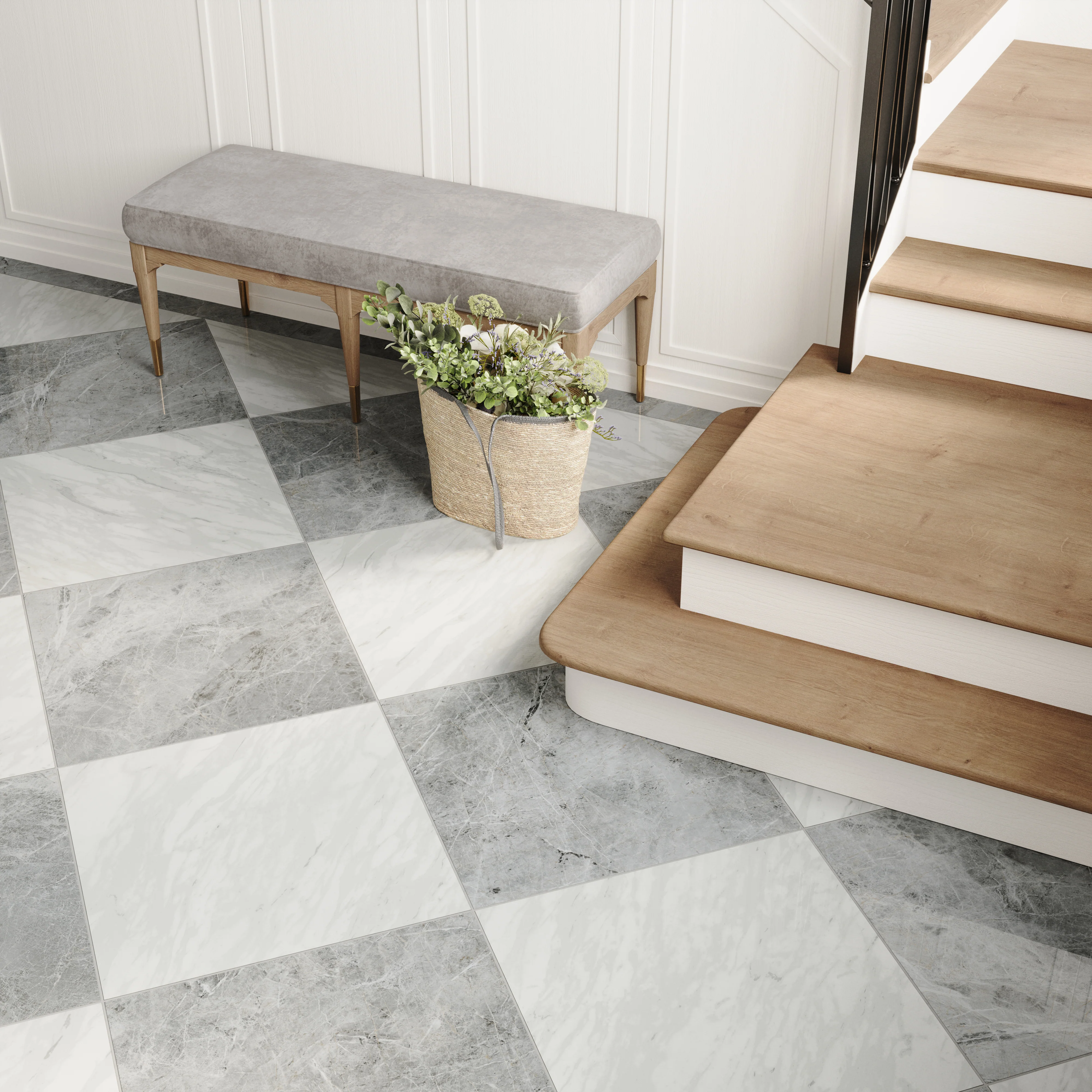 Chantel 24 x 24 Polished Porcelain Tile in Imperial - Image 7