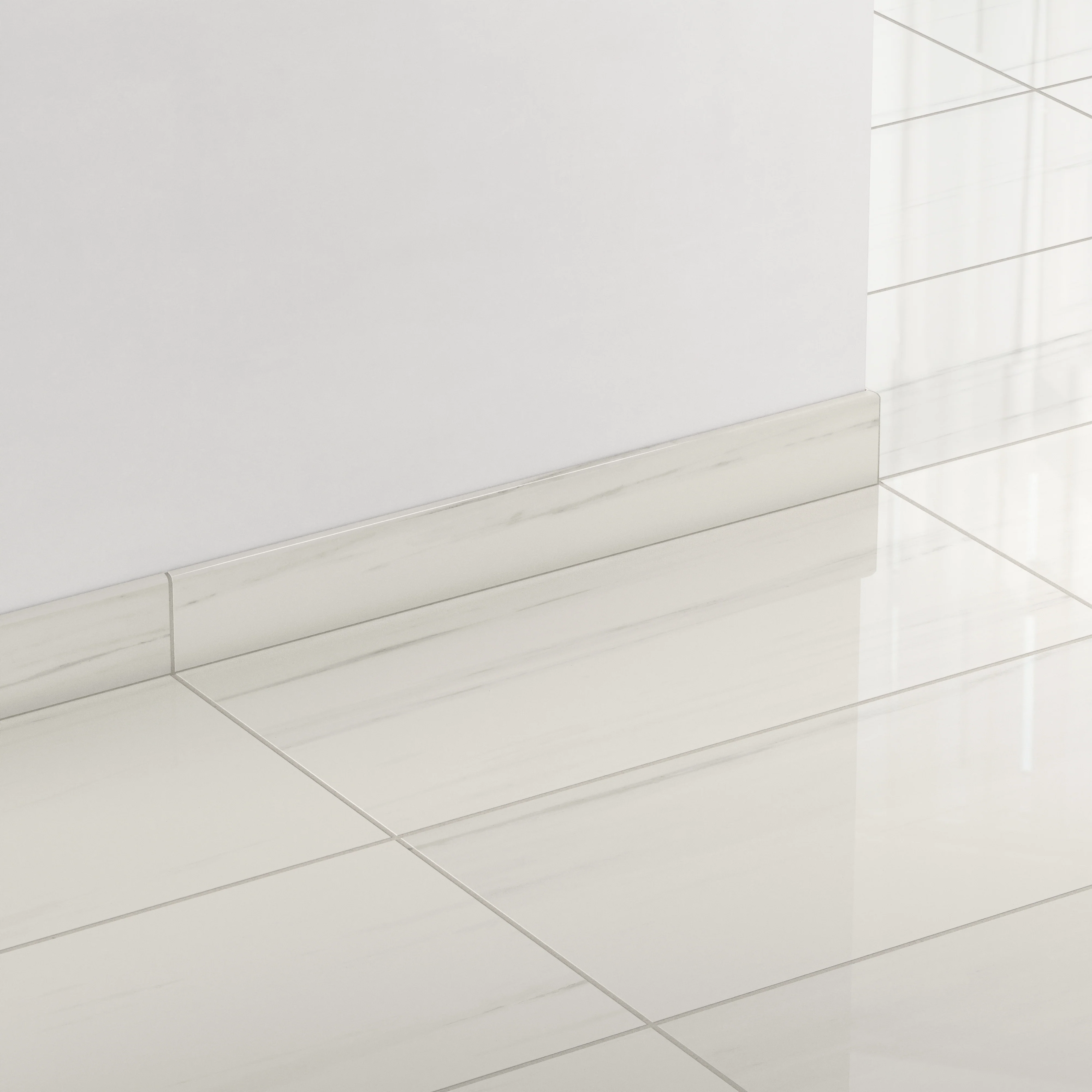 Chantel 3 x 24 Polished Porcelain Bullnose Tile in Dolomite - Image 3
