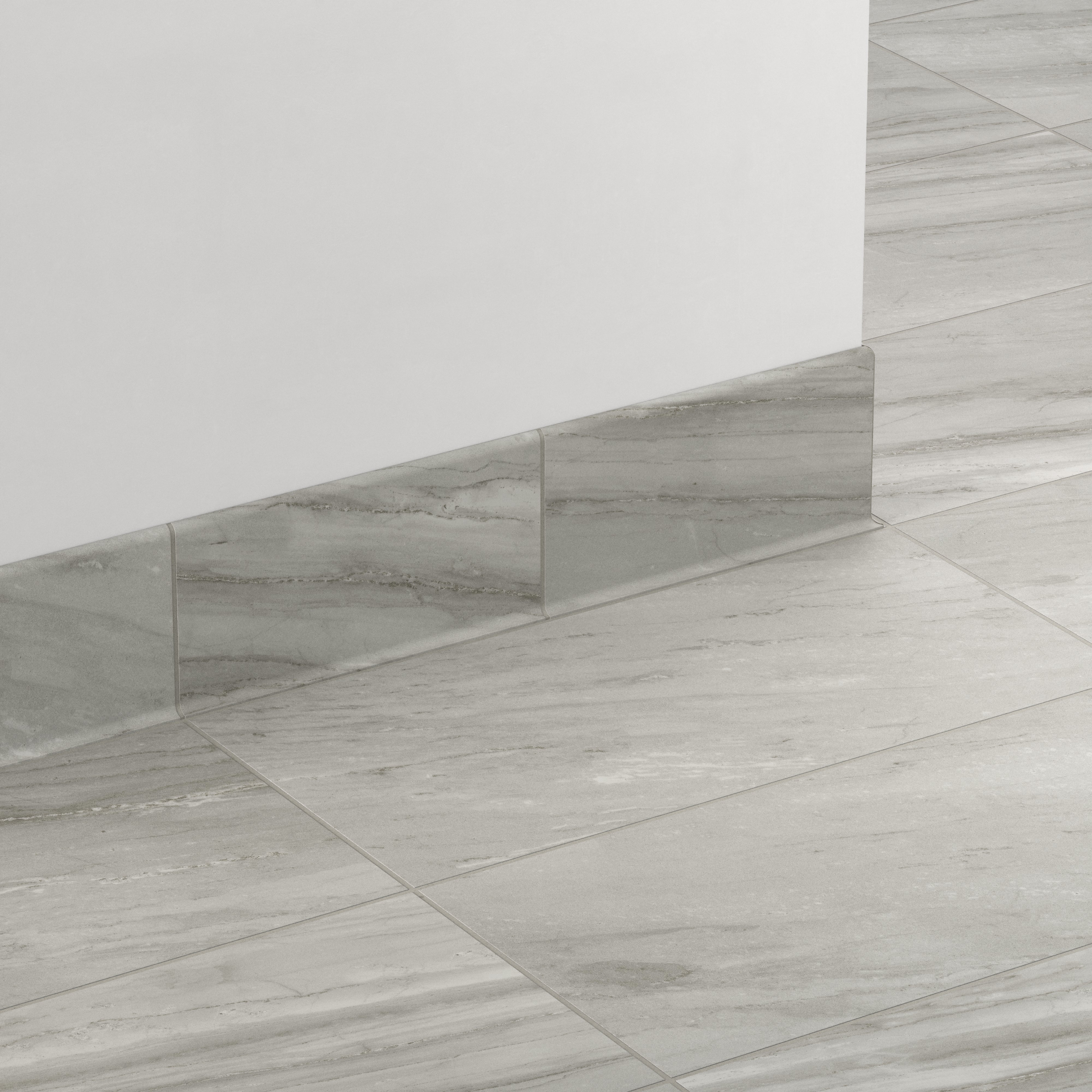Chantel 6 x 12 Matte Porcelain Cove Base Tile in Alaska Grey - Image 3