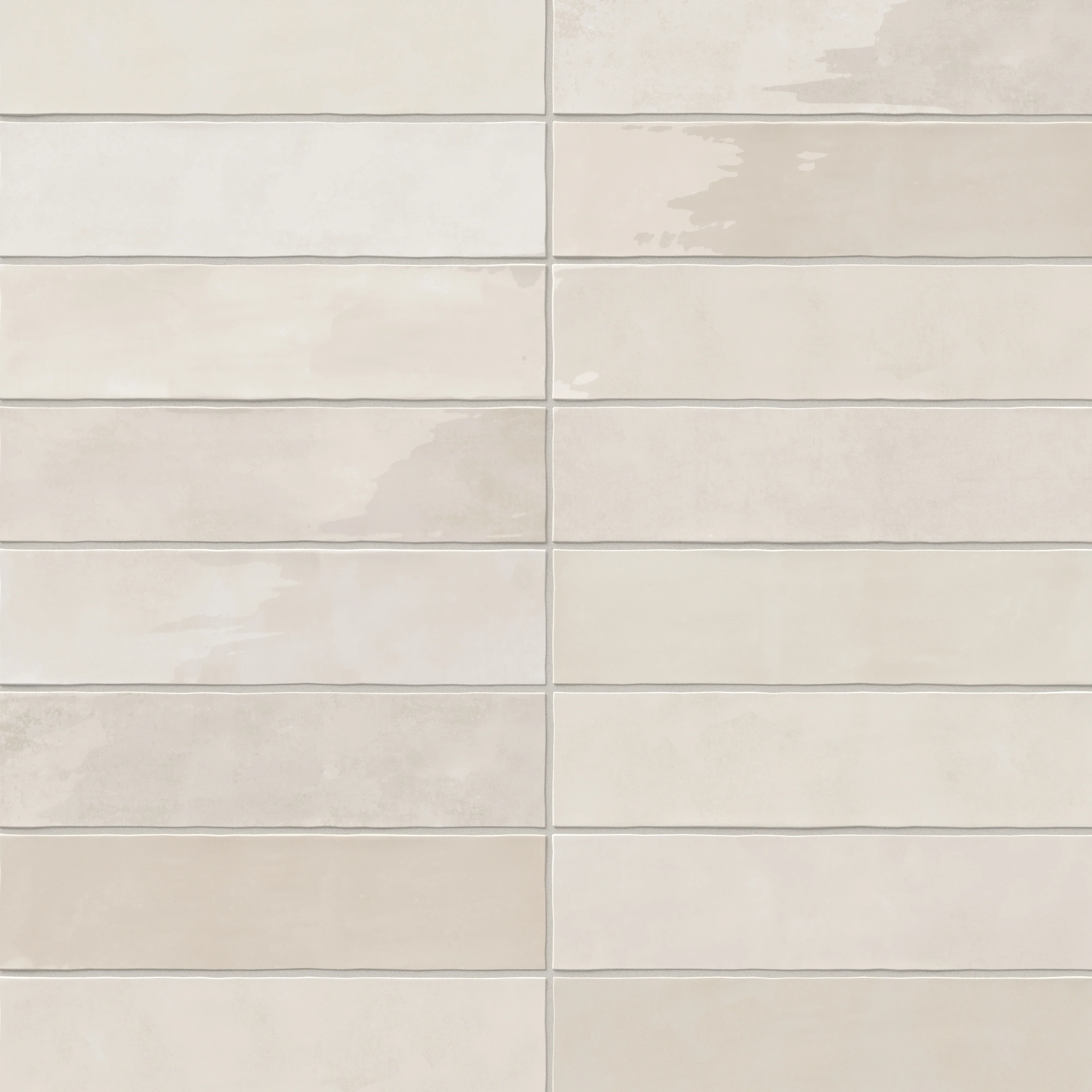 Claire 3 x 12 Glossy Ceramic Tile in Eggshell