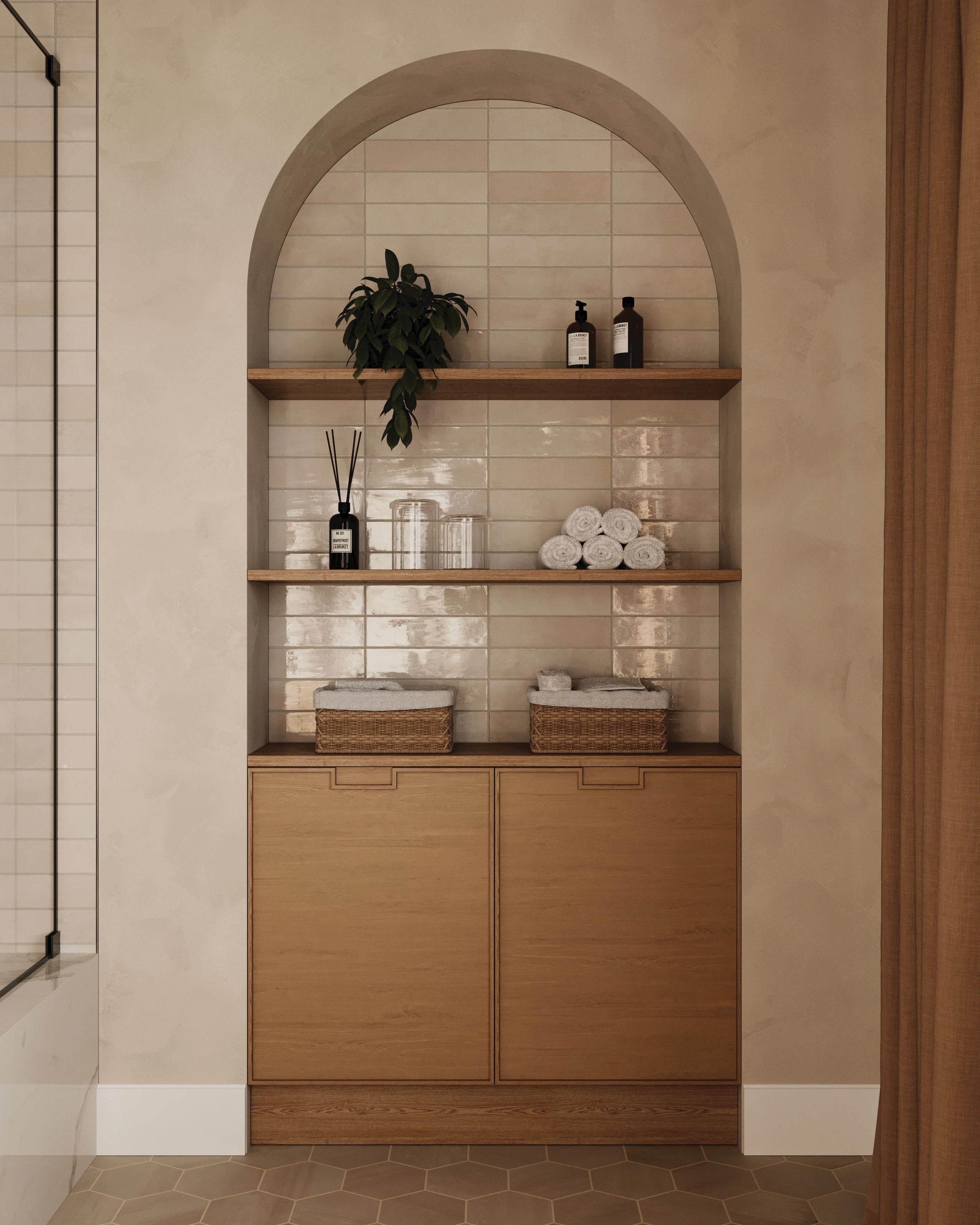 Claire 3 x 12 Glossy Ceramic Tile in Eggshell - Image 21