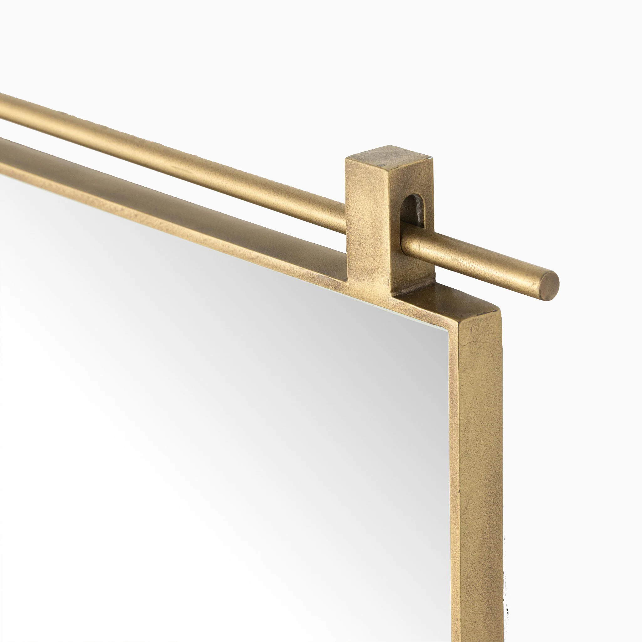 Clancy Small Arch Mirror in Antique Brass - Image 6