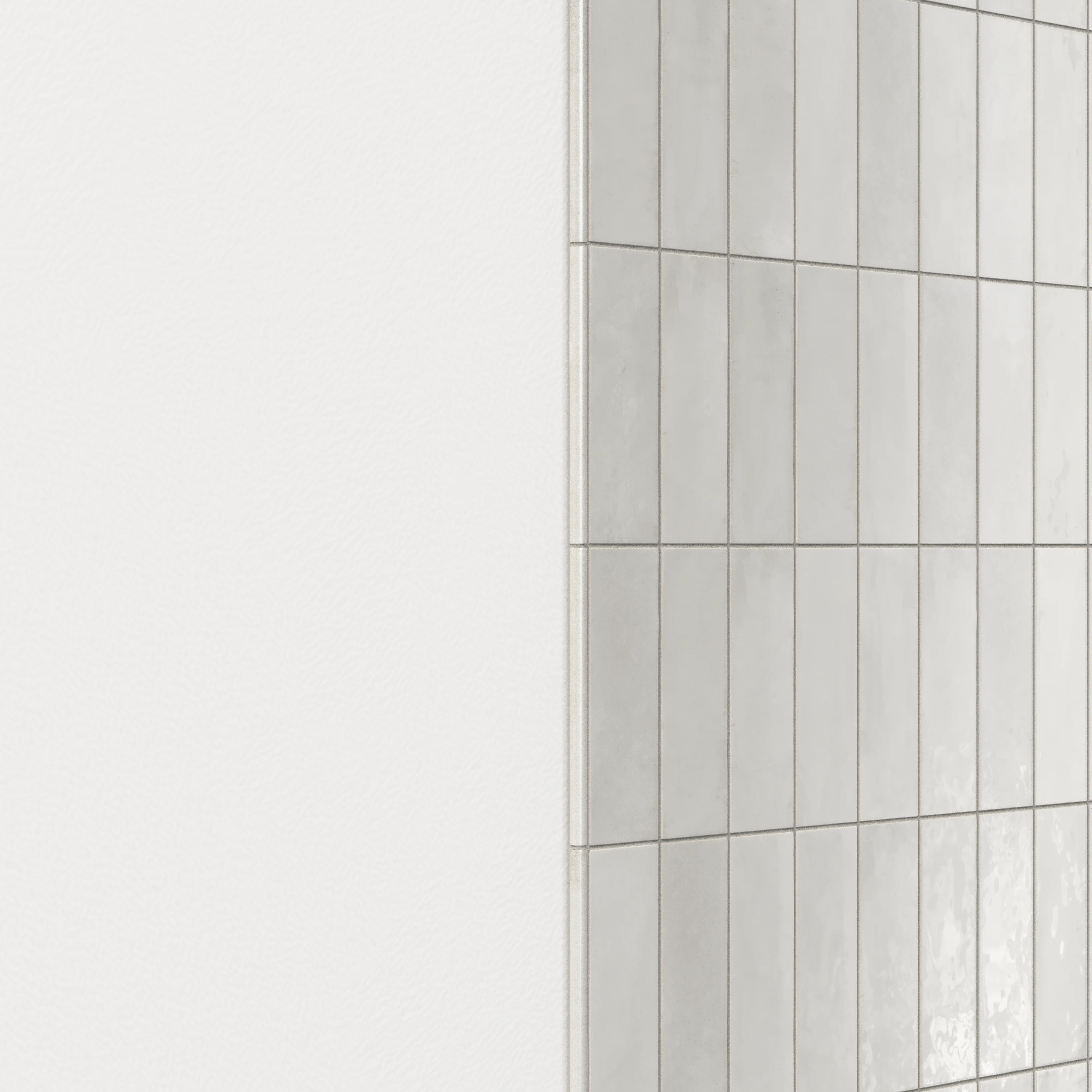 Cleo 0.43 x 6.3 Glossy Ceramic Rounded Edge Tile in Cloud - Image 3