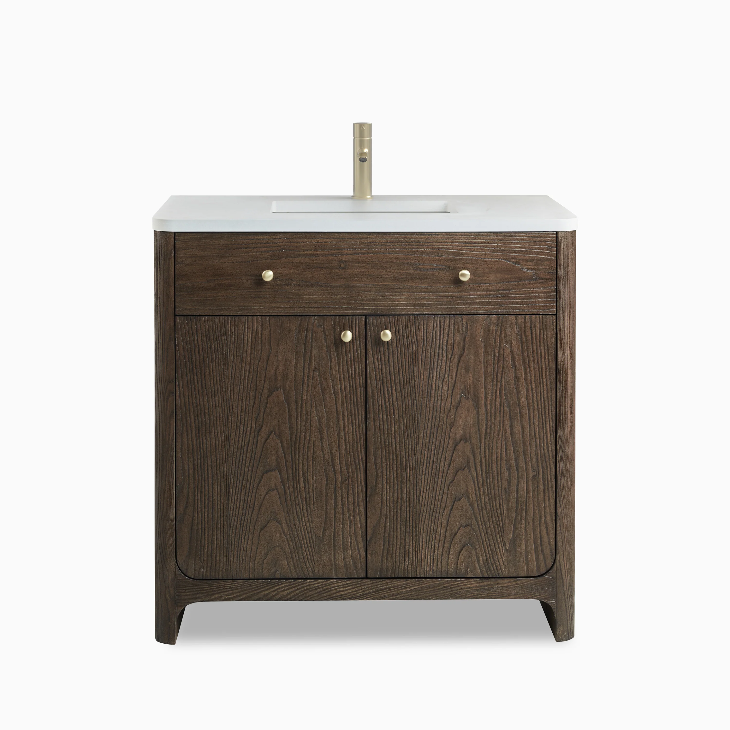 Colton 36" Single Vanity in Sable with 3 cm White Zeus Quartz Top