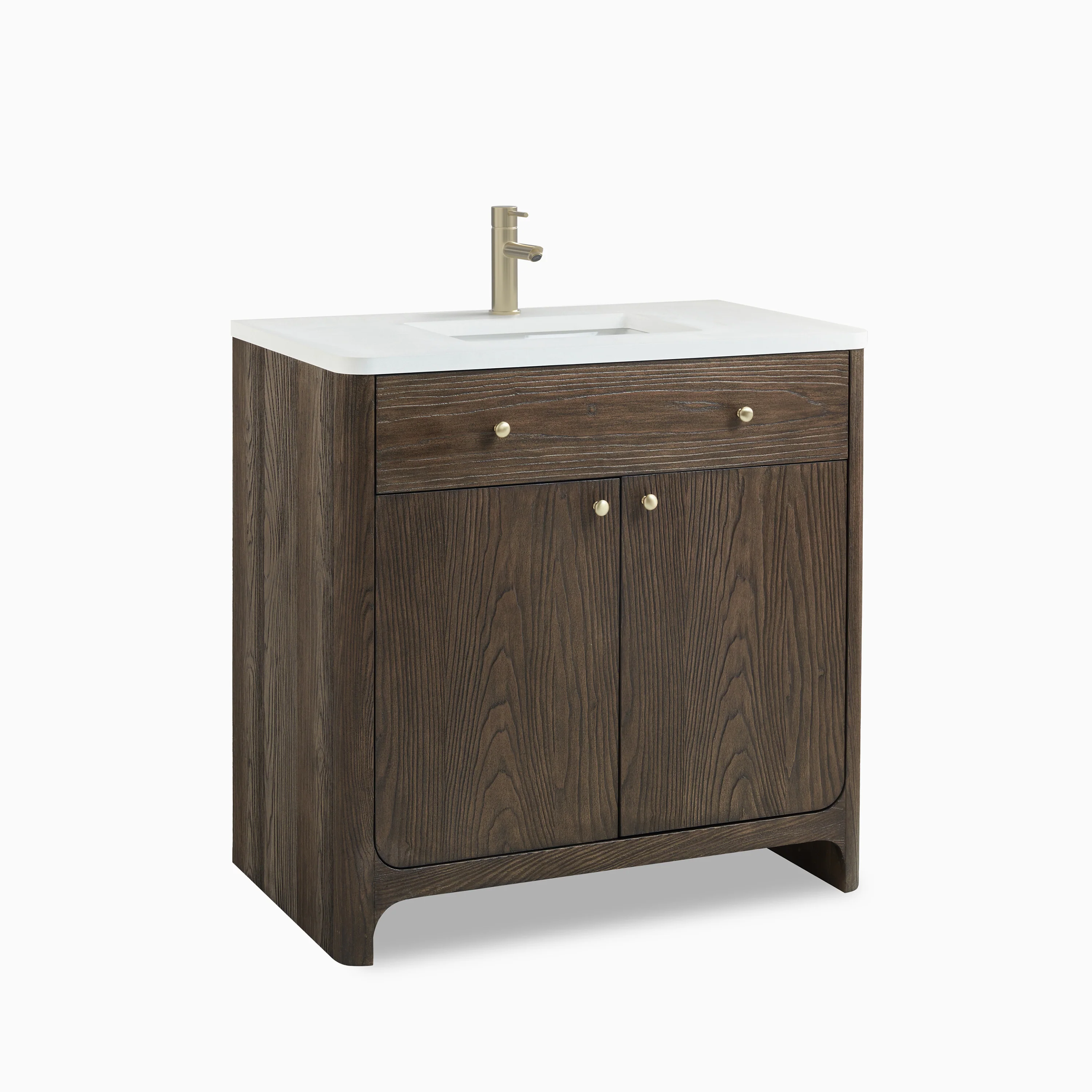 Colton 36" Single Vanity in Sable with 3 cm White Zeus Quartz Top - Image 3
