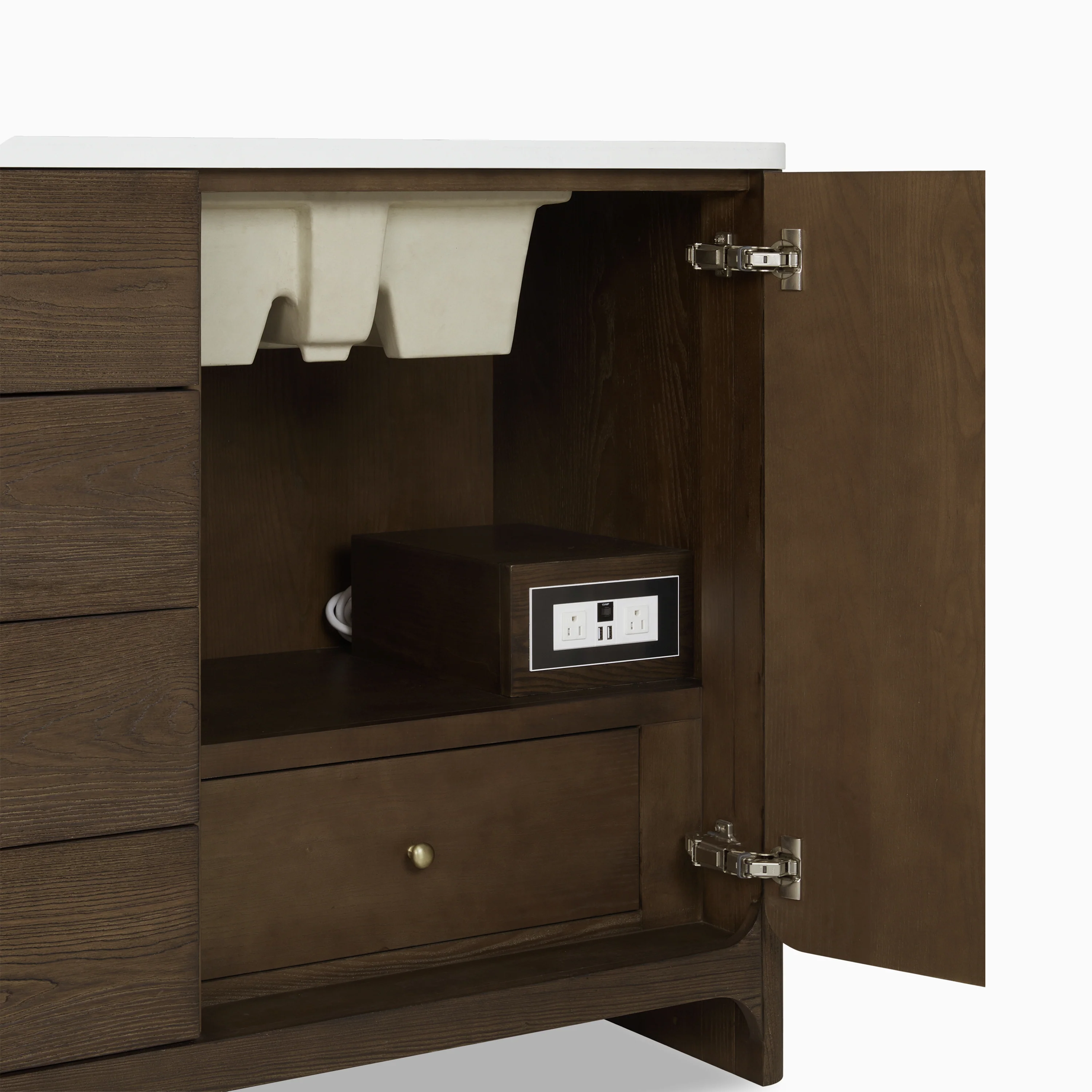 Colton 72" Double Vanity in Sable with 3 cm White Zeus Quartz Top - Image 5