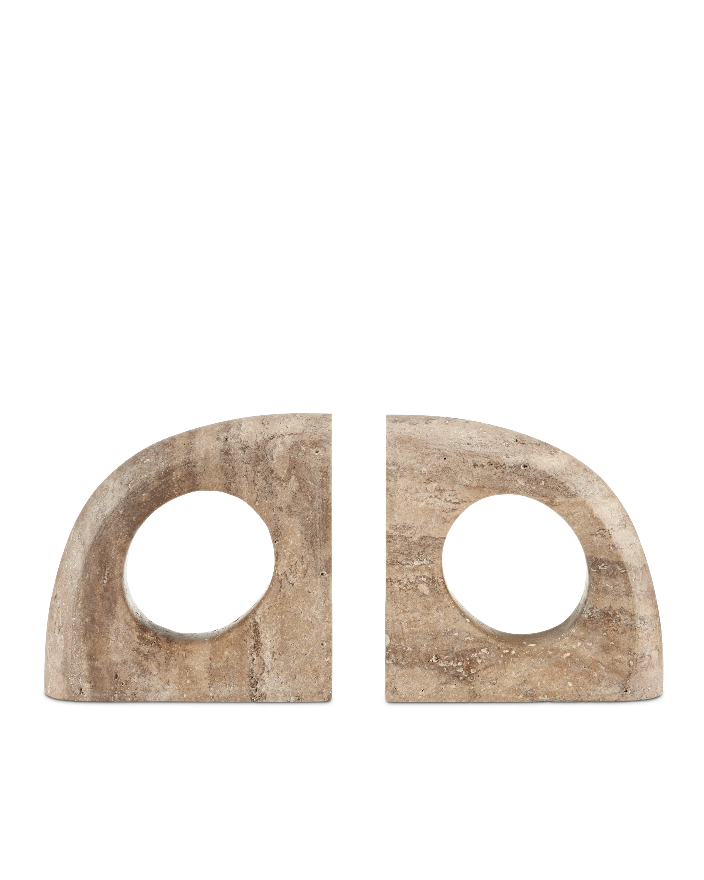 Corbett Travertine Bookend Set - Image 3