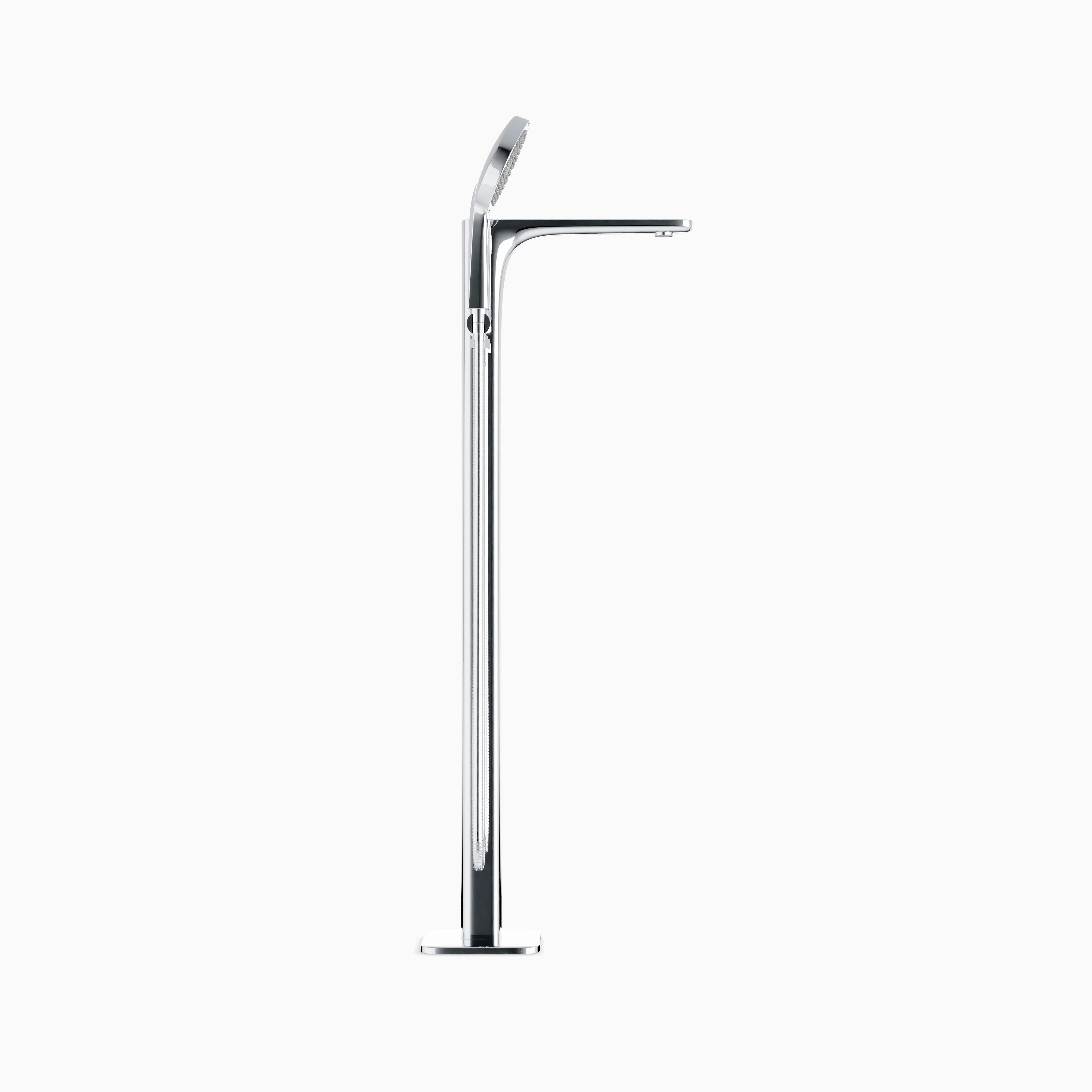 Cove Floor Mount Tub Filler Trim Kit with Hand Shower in Chrome - Image 4