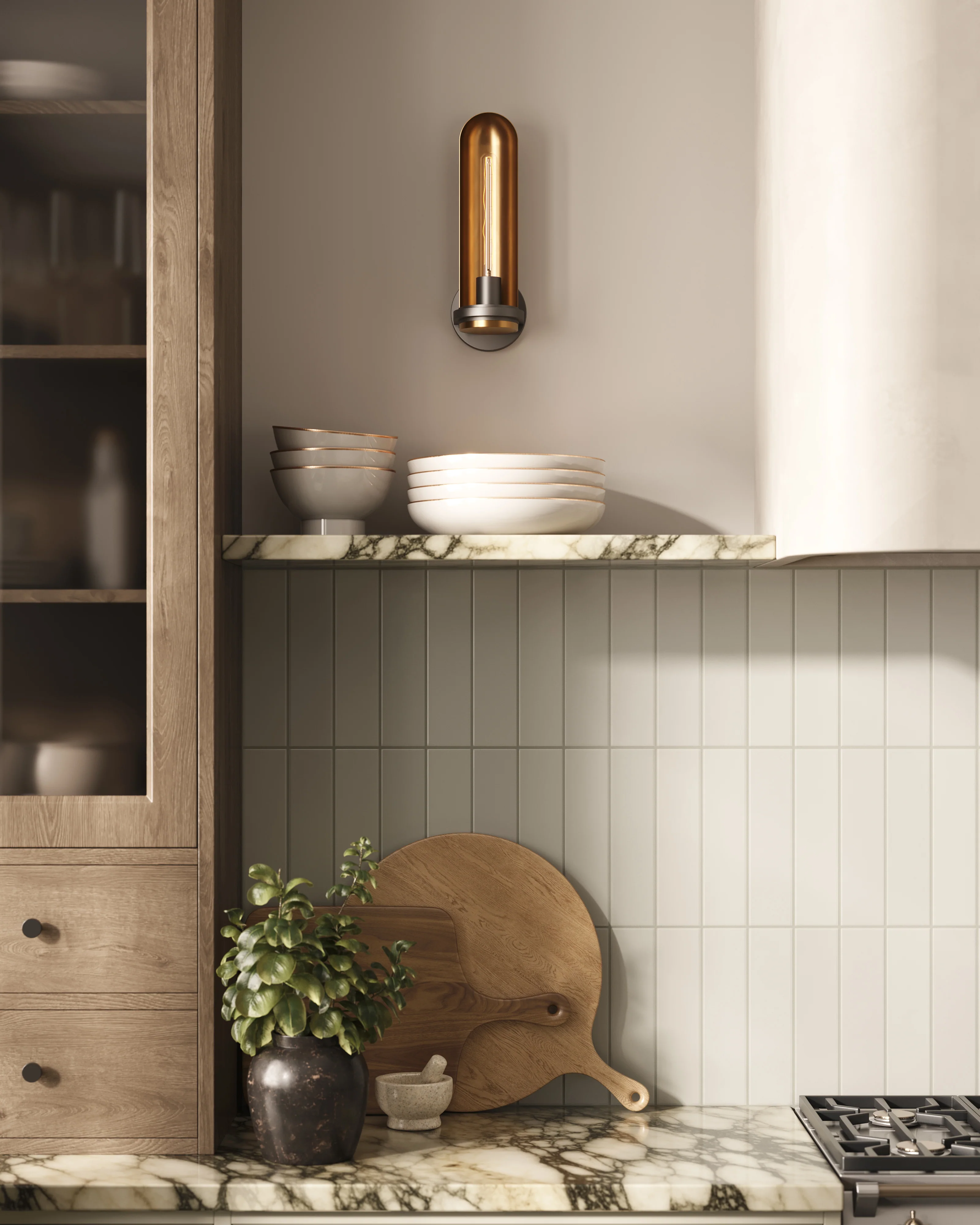 Currie Wall Sconce In Patina Brass - Image 3