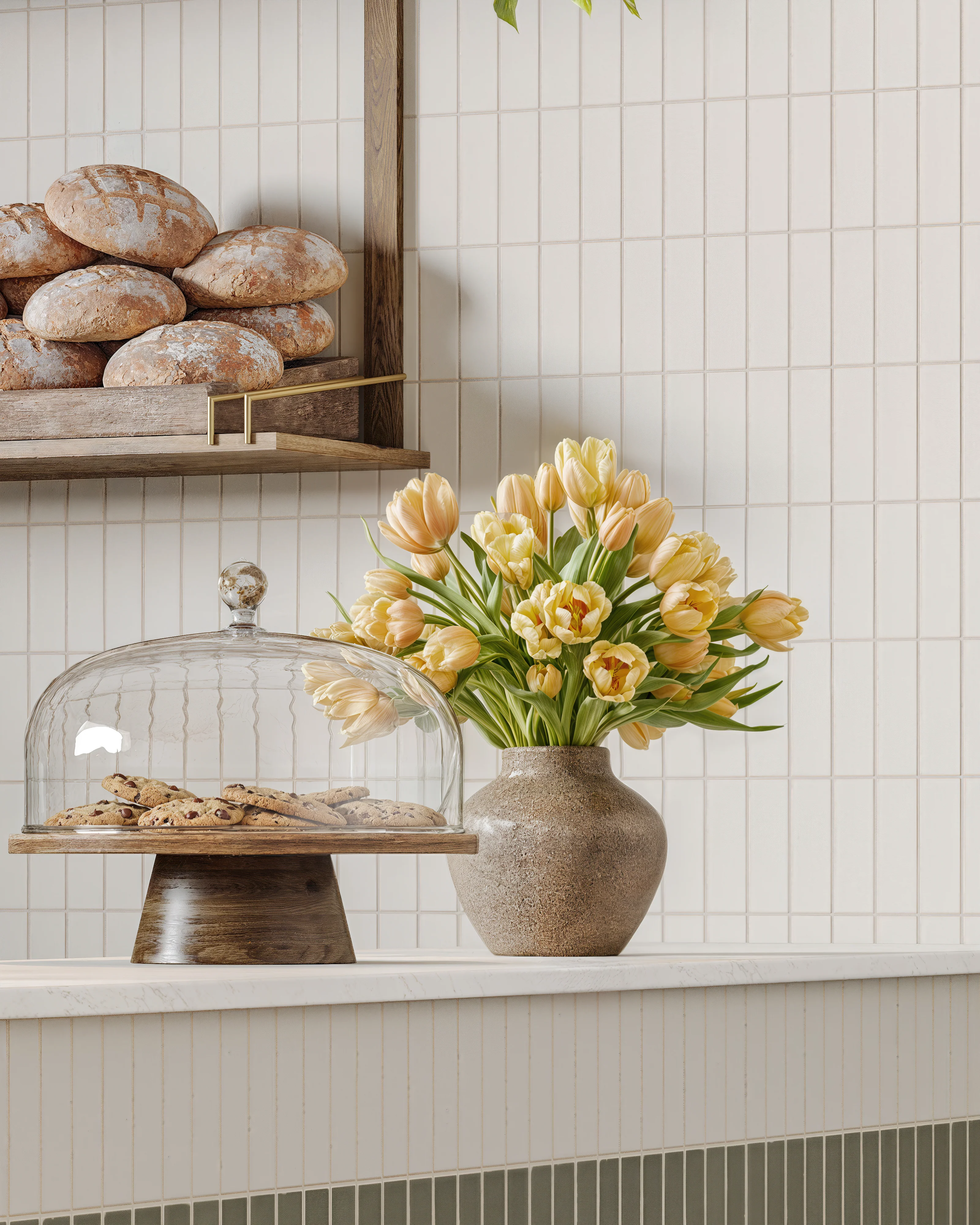 Dani 1.6 x 5 Matte Ceramic Tile in Cream - Image 14