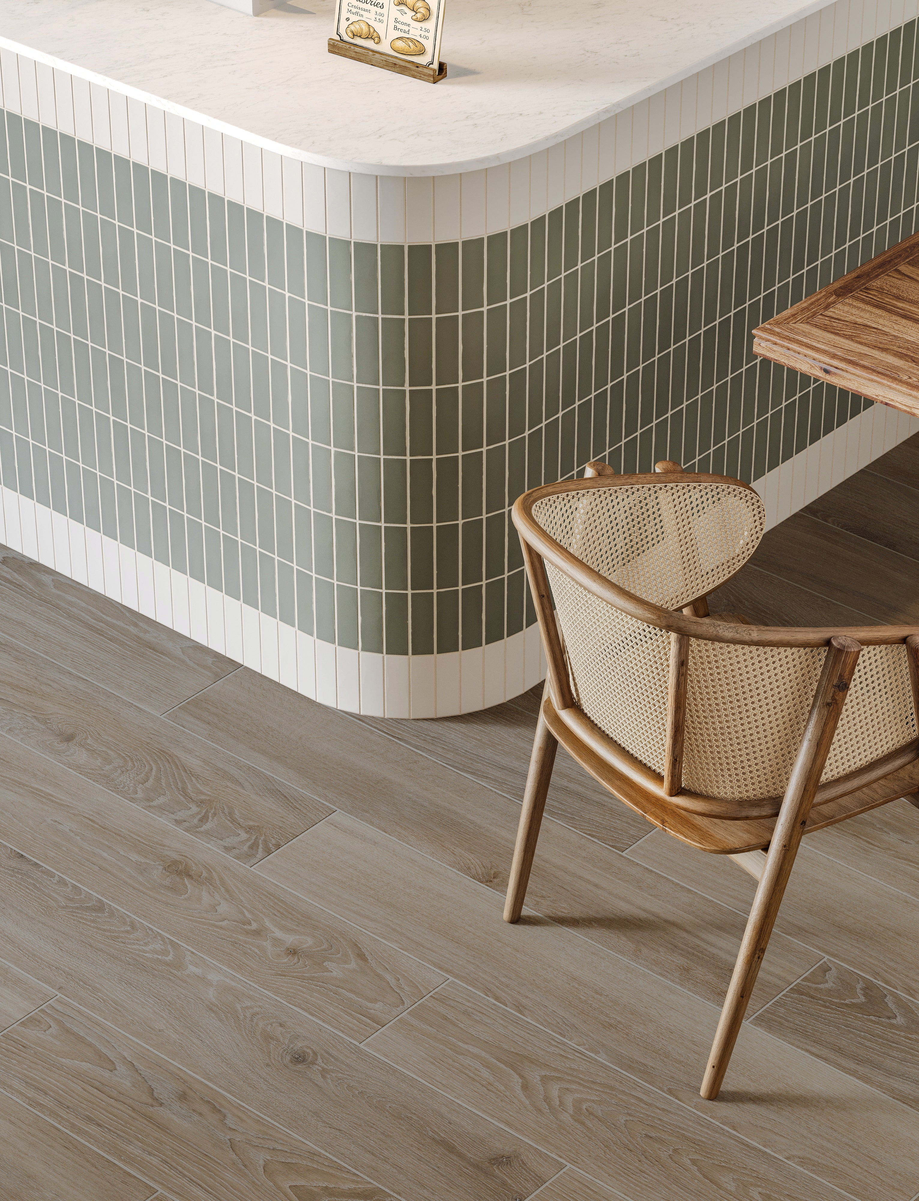 Dani 1.6 x 5 Matte Ceramic Tile in Cream - Image 17