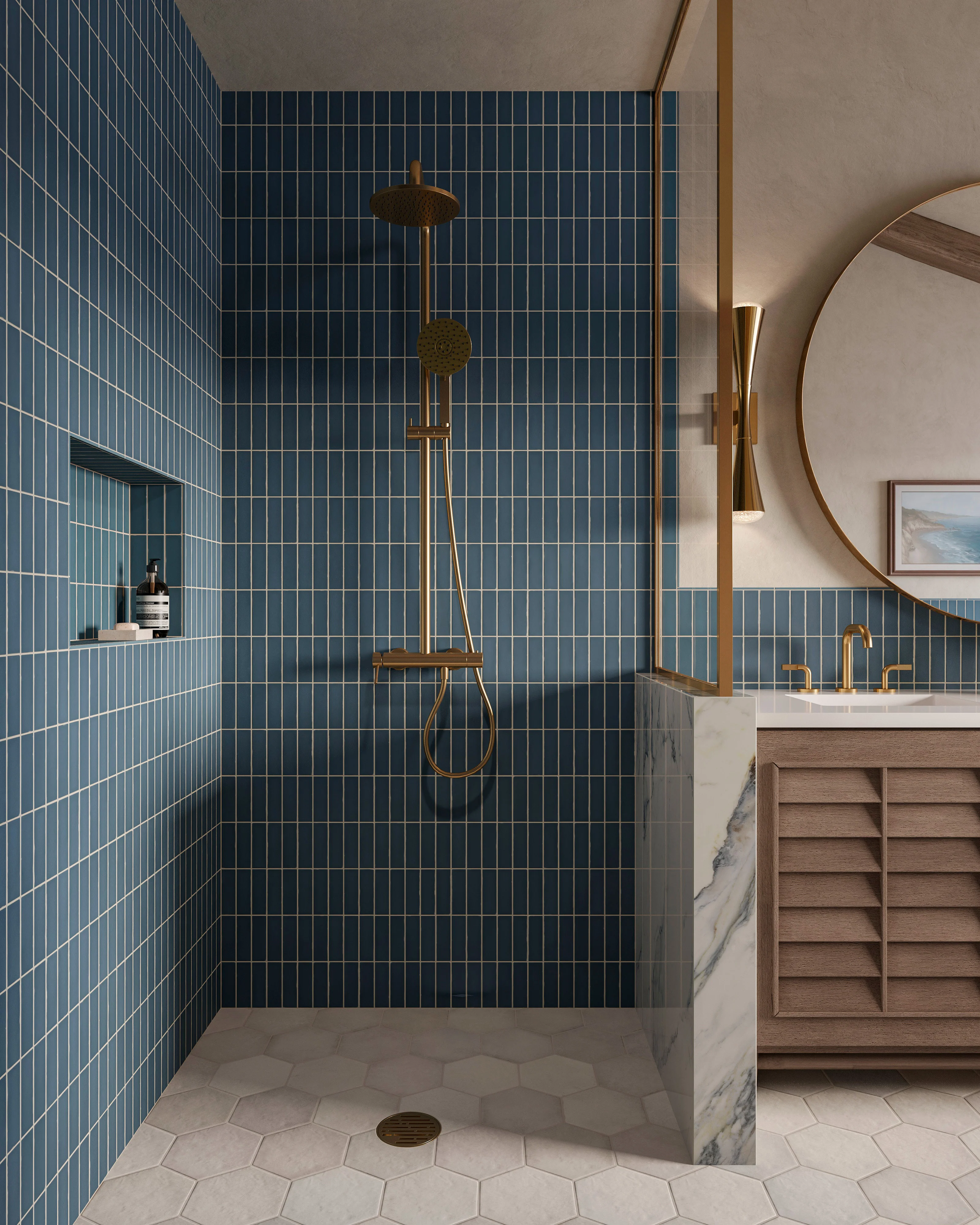 Dani 1.6 x 5 Matte Ceramic Tile in Denim - Image 2