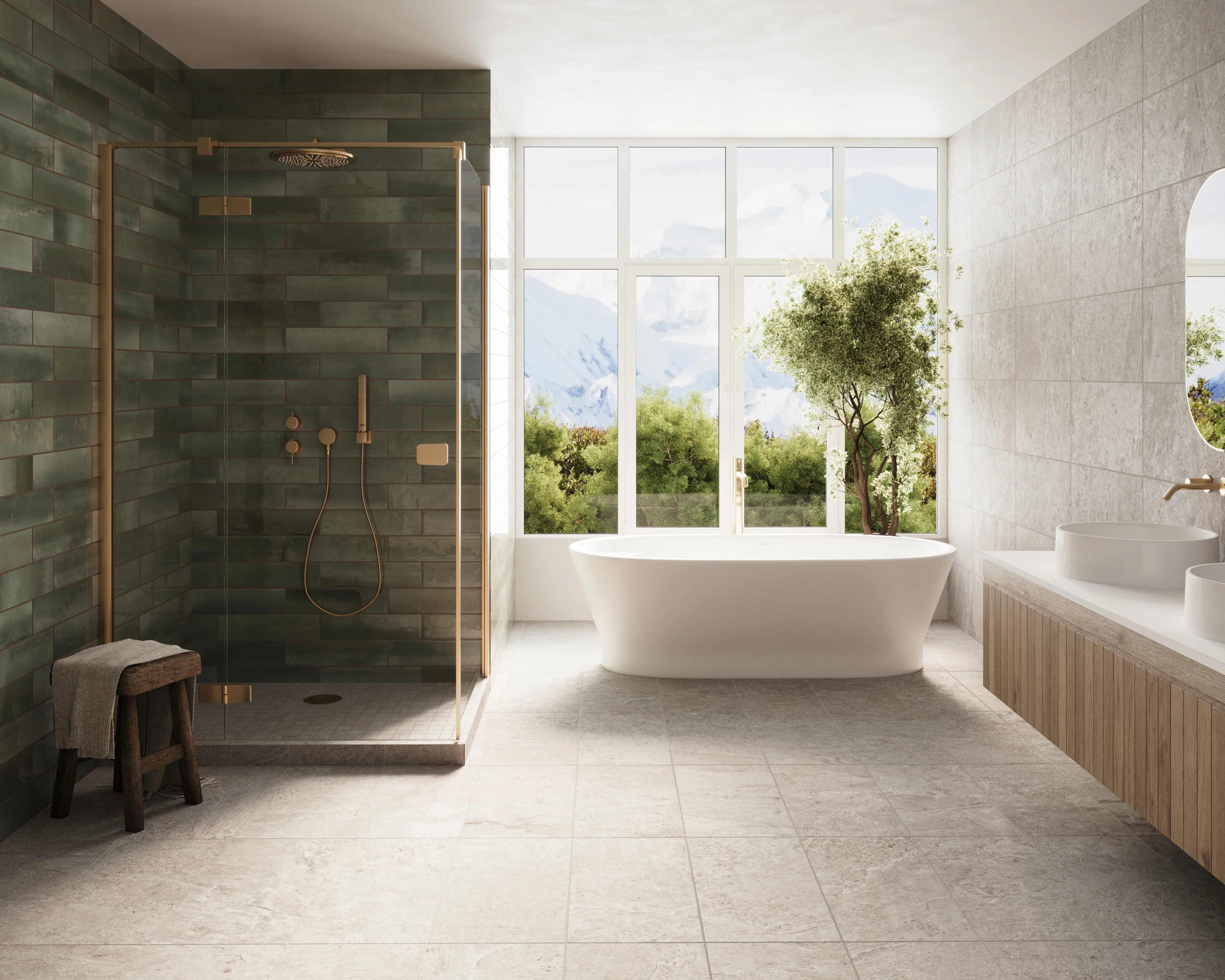 Dawson 12 x 24 Matte Porcelain Tile in Pewter - Image 4