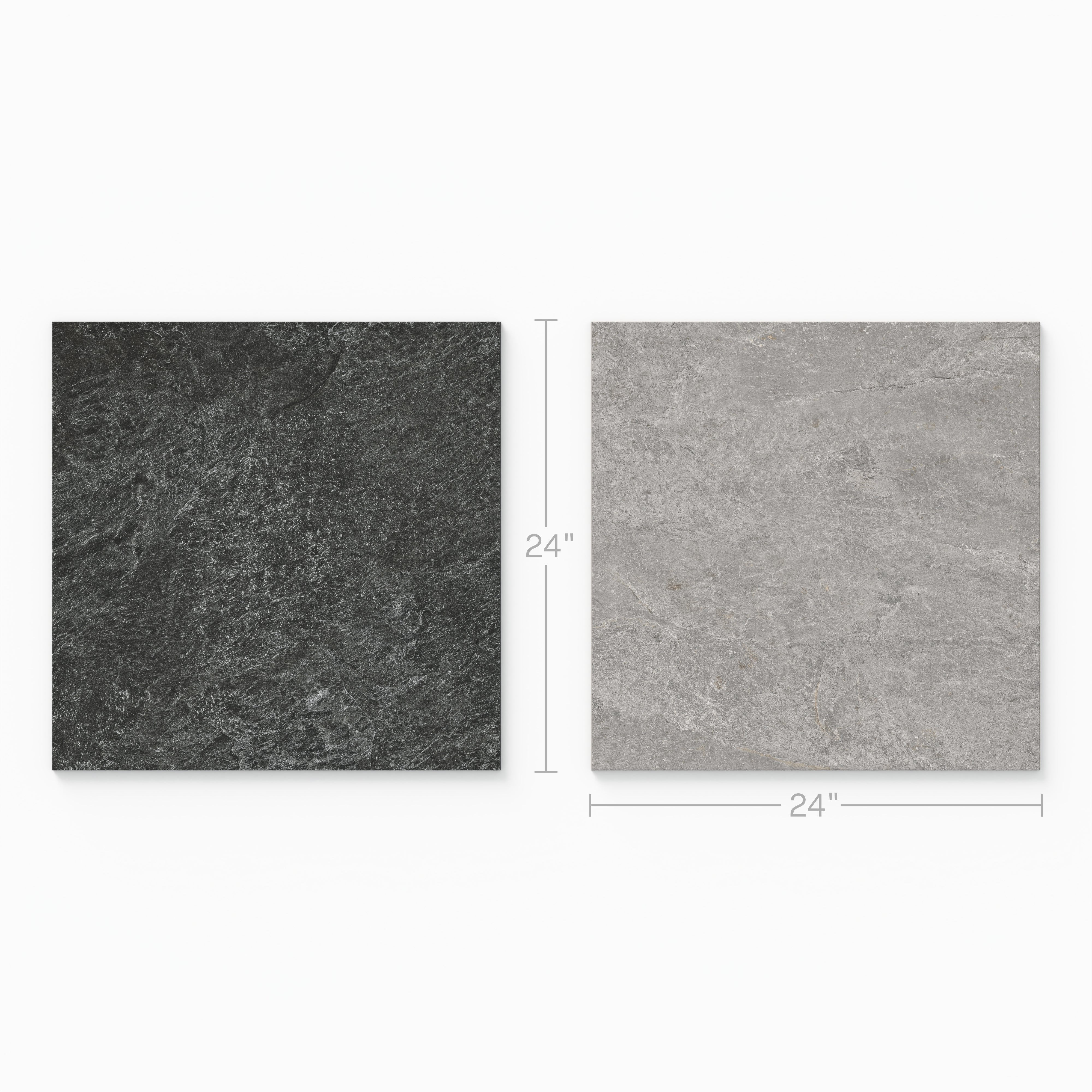 Dawson 24 x 24 Checkerboard Grip 2cm Porcelain Paver Tile in Midnight Slate & Millstone - Image 3