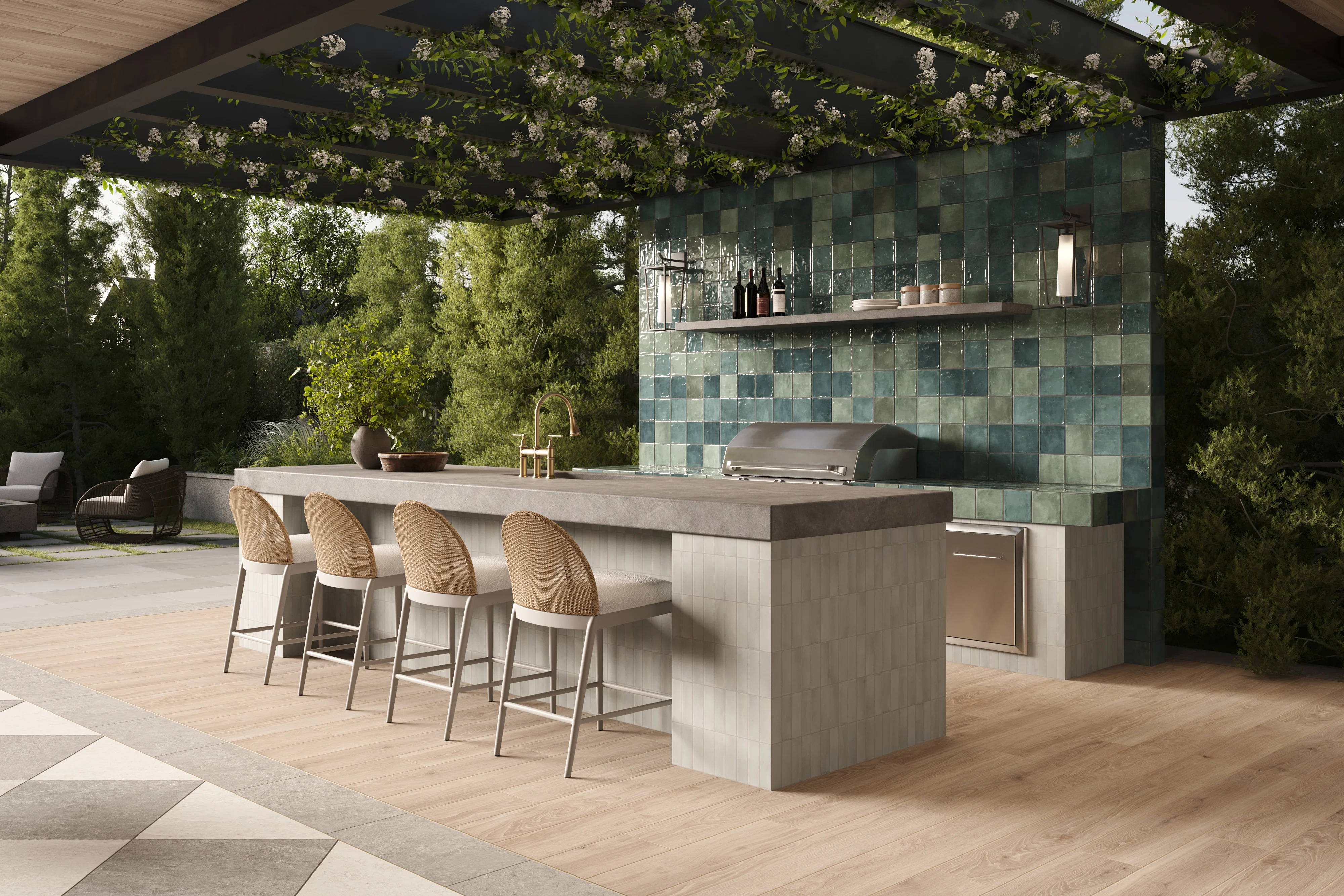Dawson 24 x 48 Grip Porcelain 2cm Paver Tile in Millstone - Image 13