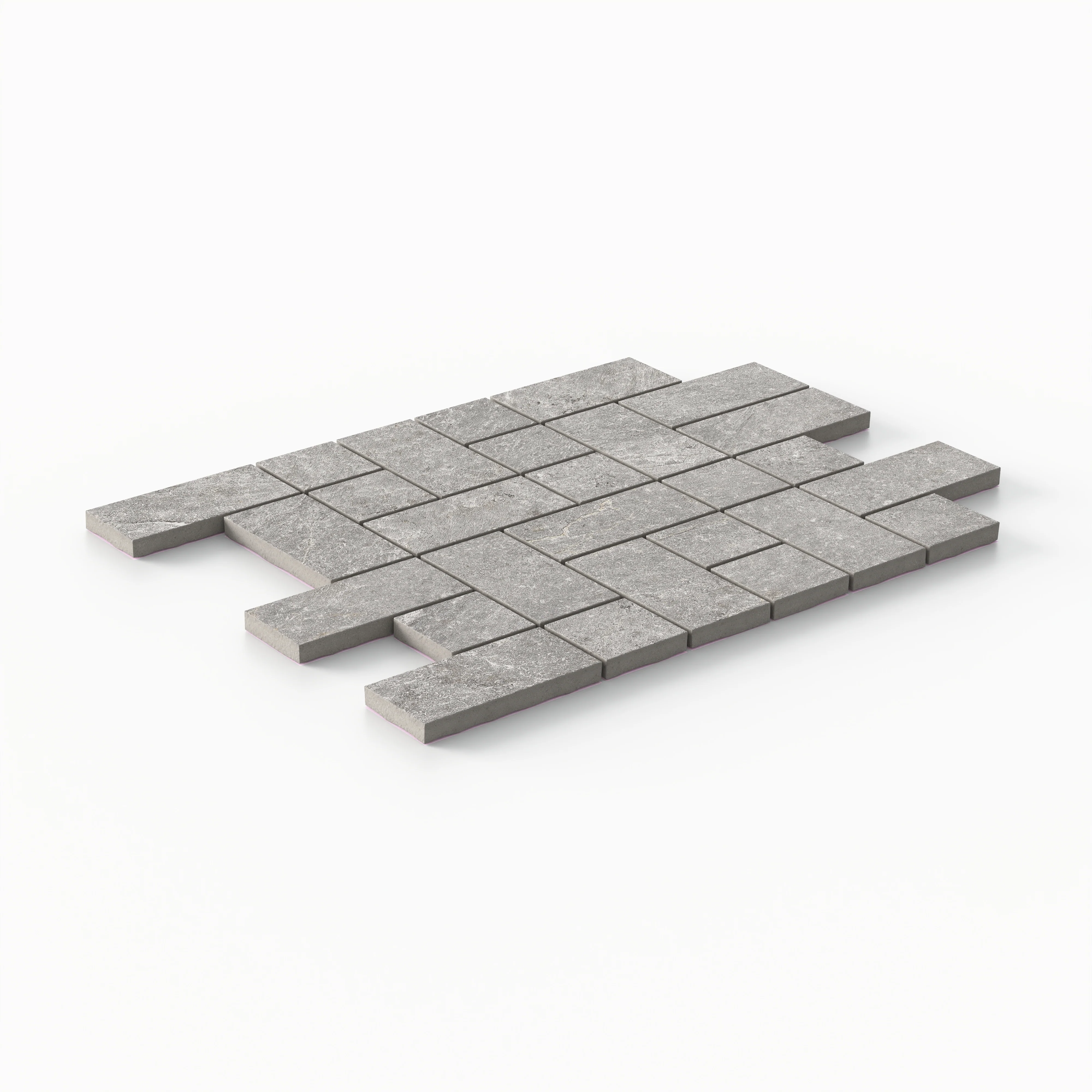 Dawson 8.7 x 12 Matte Porcelain Tetris Mosaic Tile in Millstone - Image 2