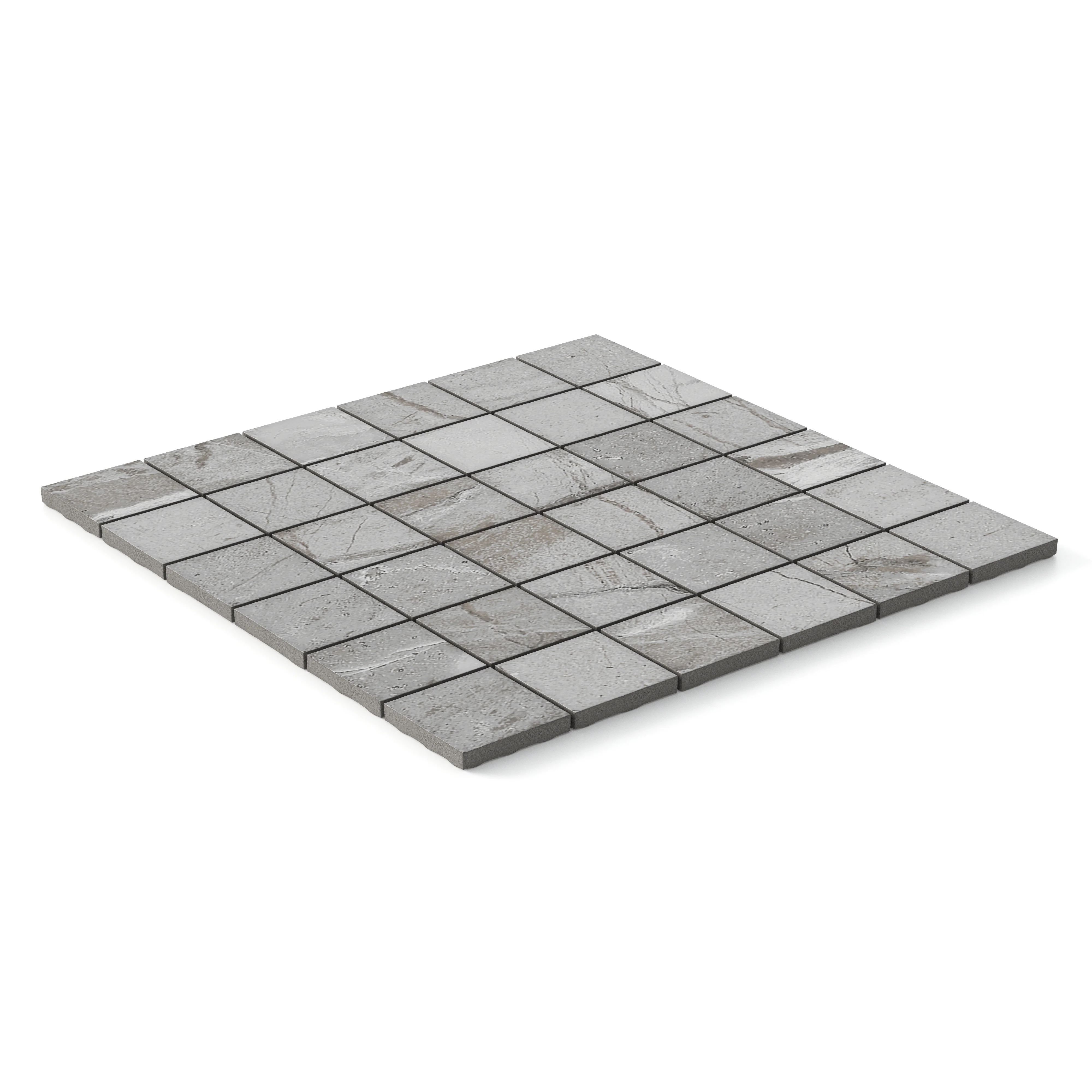 Declan 2 x 2 Matte Porcelain Mosaic Tile in Grey - Image 2