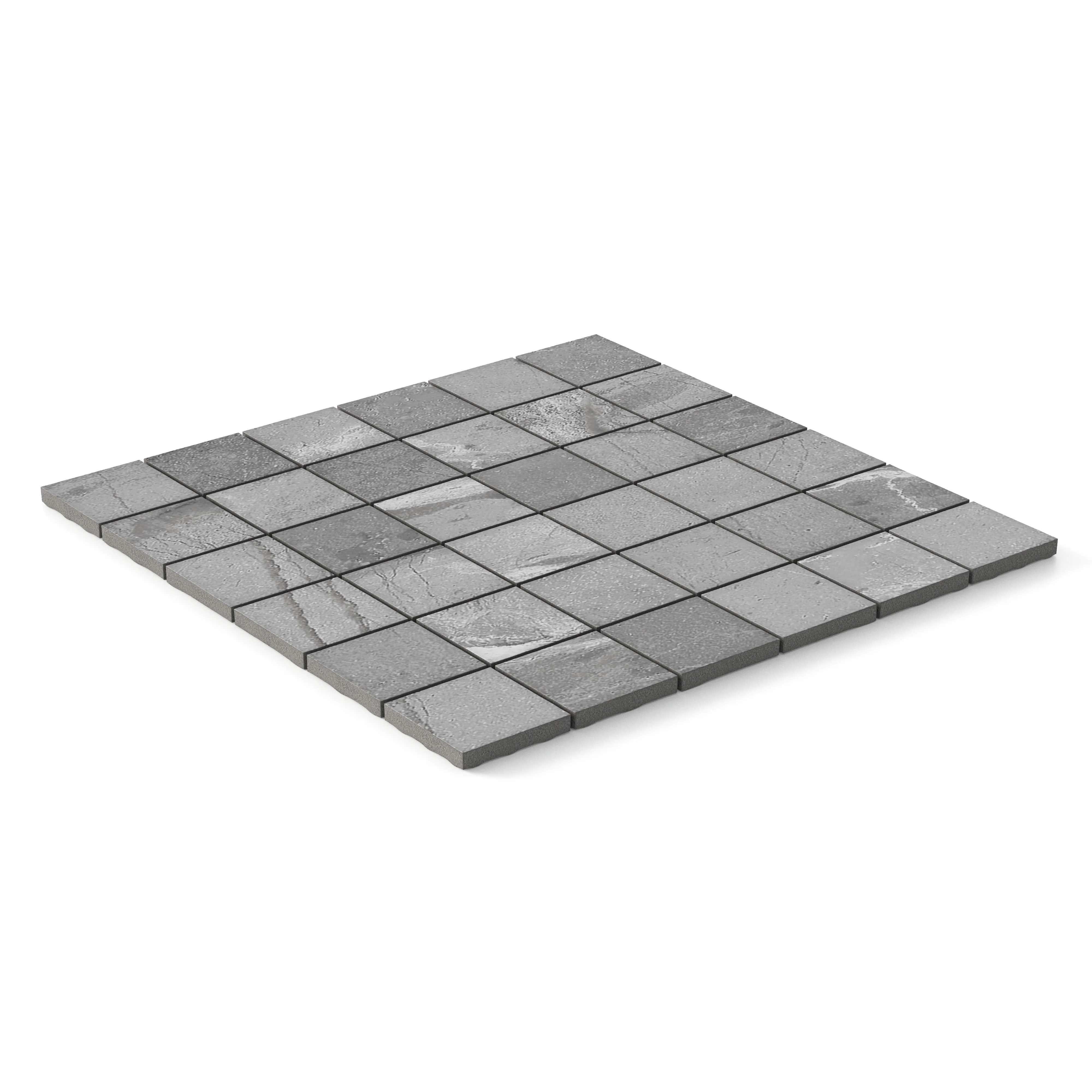 Declan 2 x 2 Matte Porcelain Mosaic Tile in Iron - Image 2