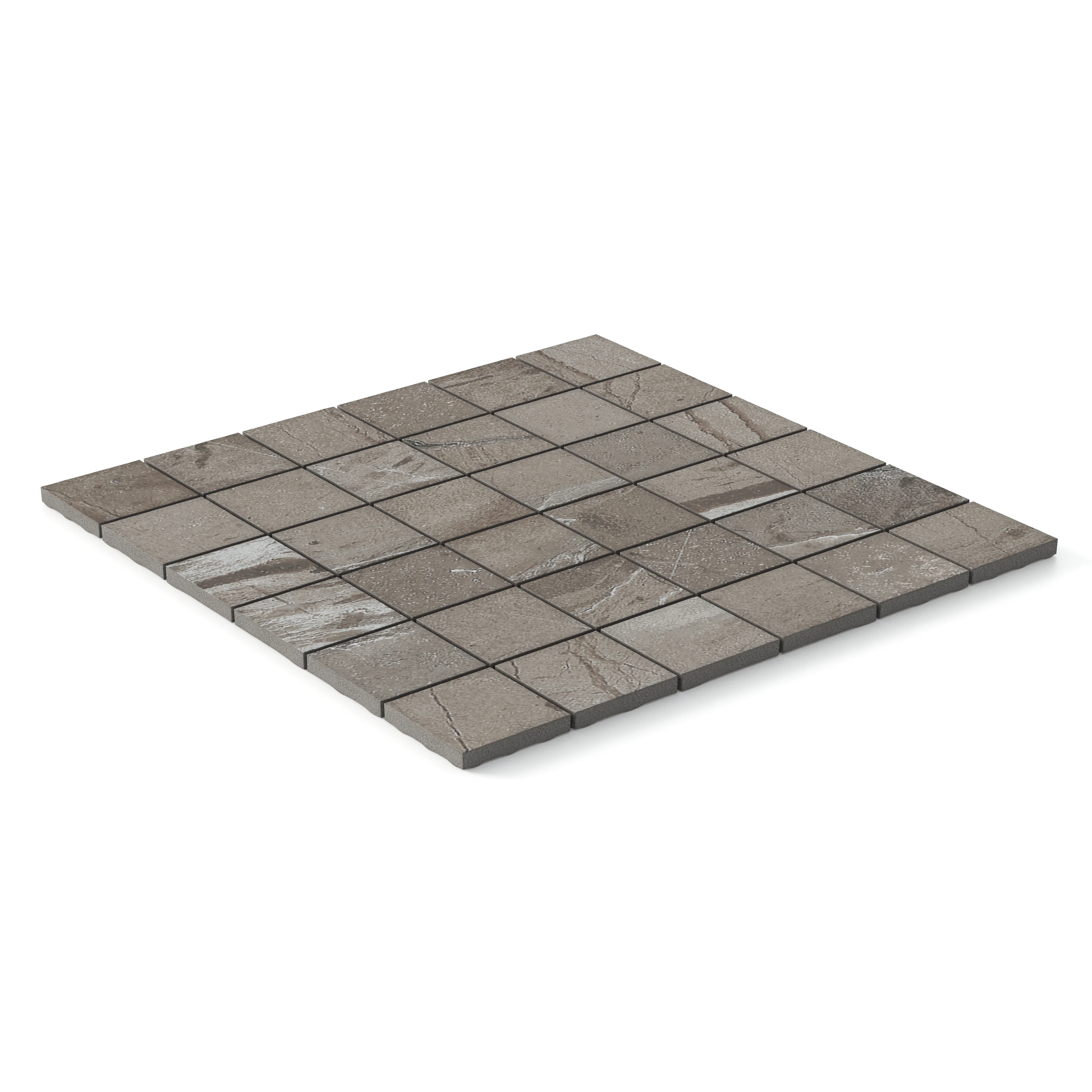Declan 2 x 2 Matte Porcelain Mosaic Tile in Mink - Image 2