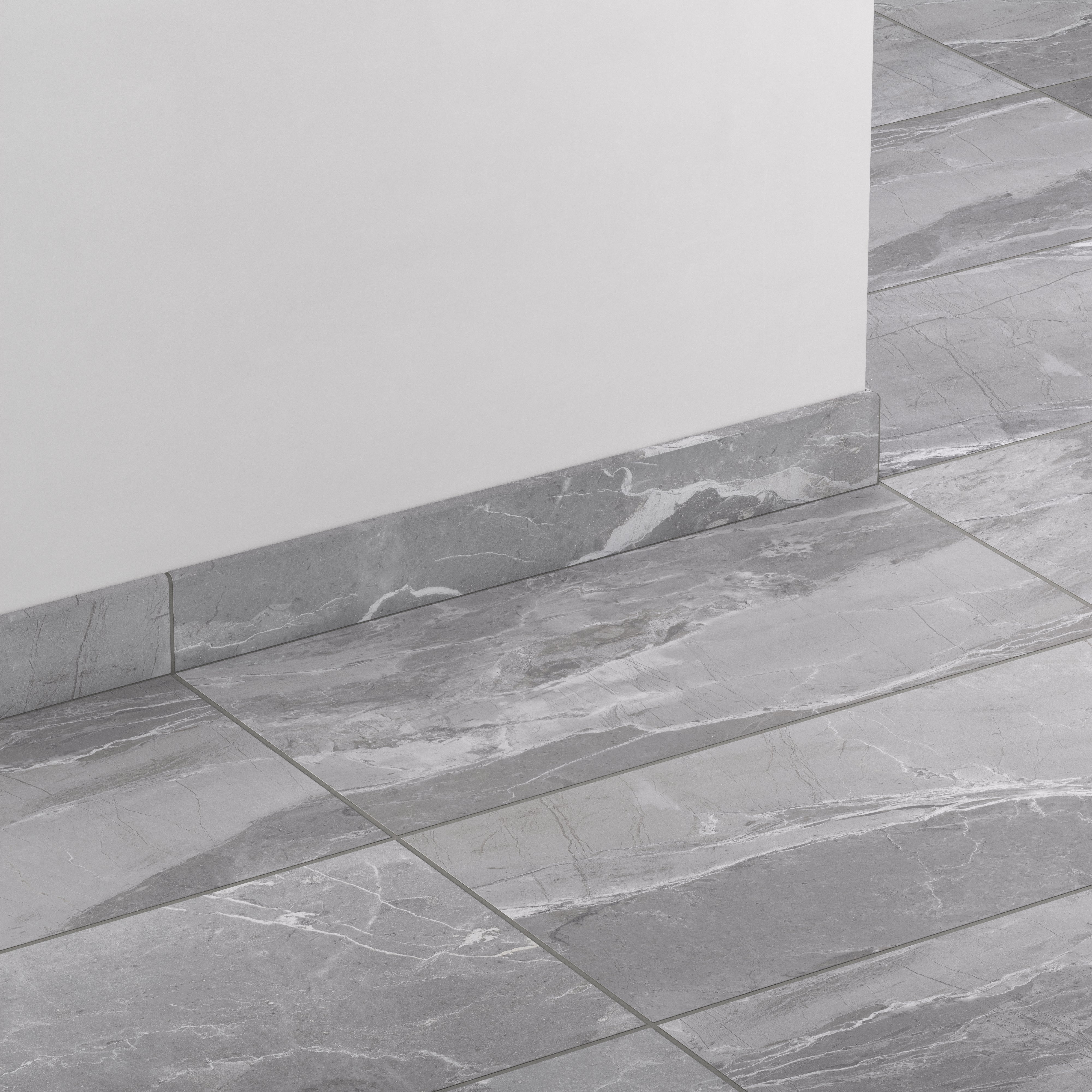 Declan 3 x 24 Matte Porcelain Bullnose Tile in Iron - Image 3