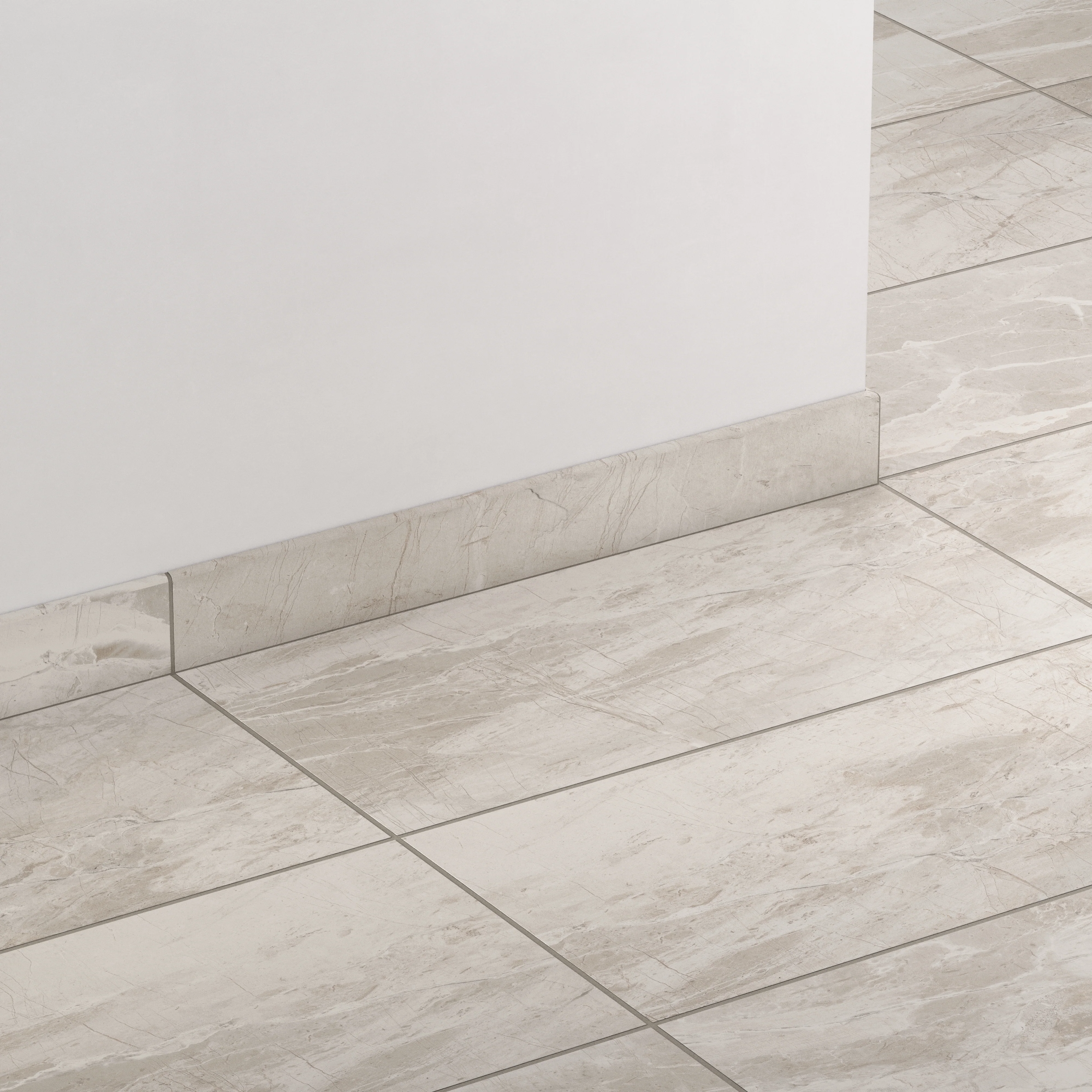 Declan 3 x 24 Matte Porcelain Bullnose Tile in White - Image 3
