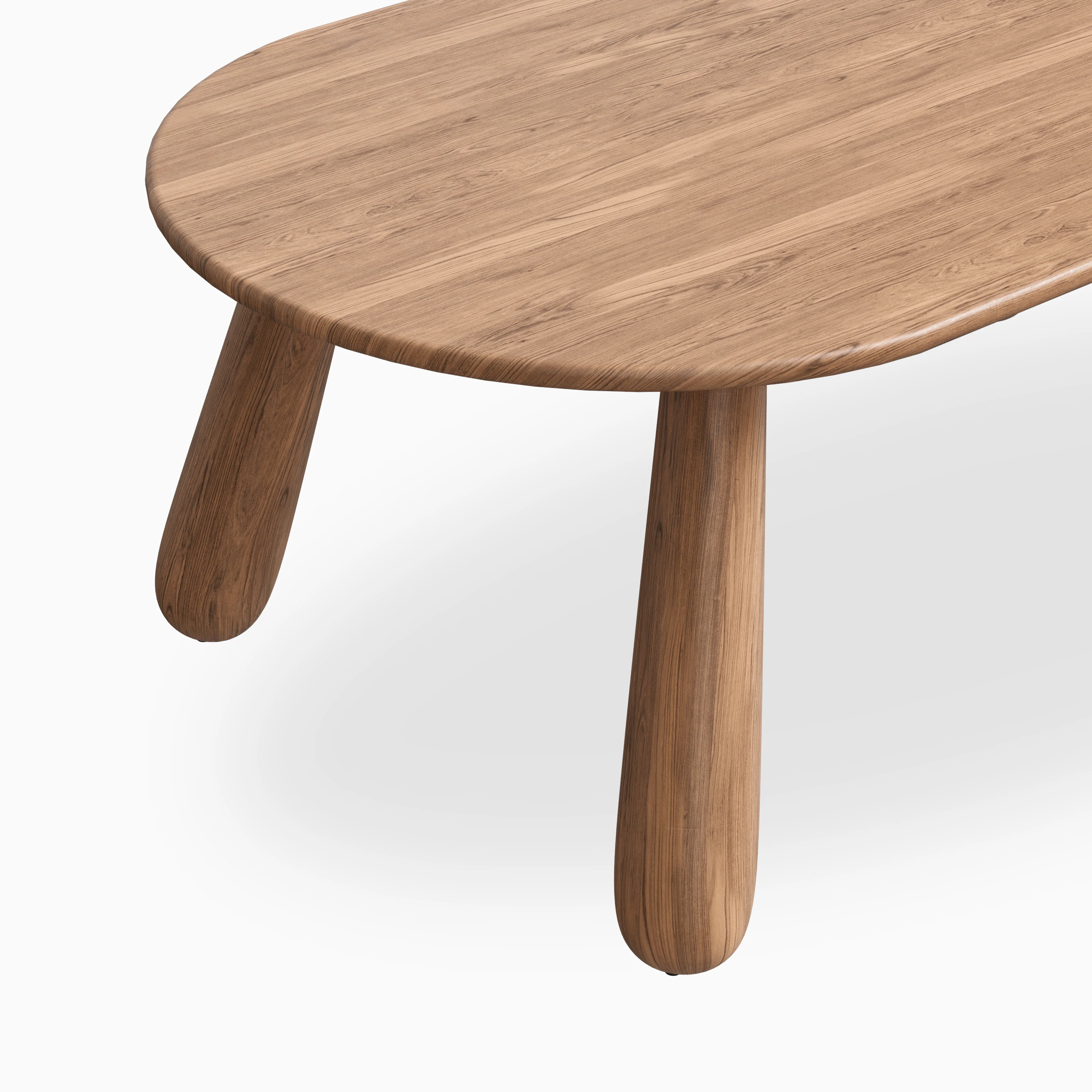 Dorien Walnut Oval Dining Table in Matte, 80" - Image 3