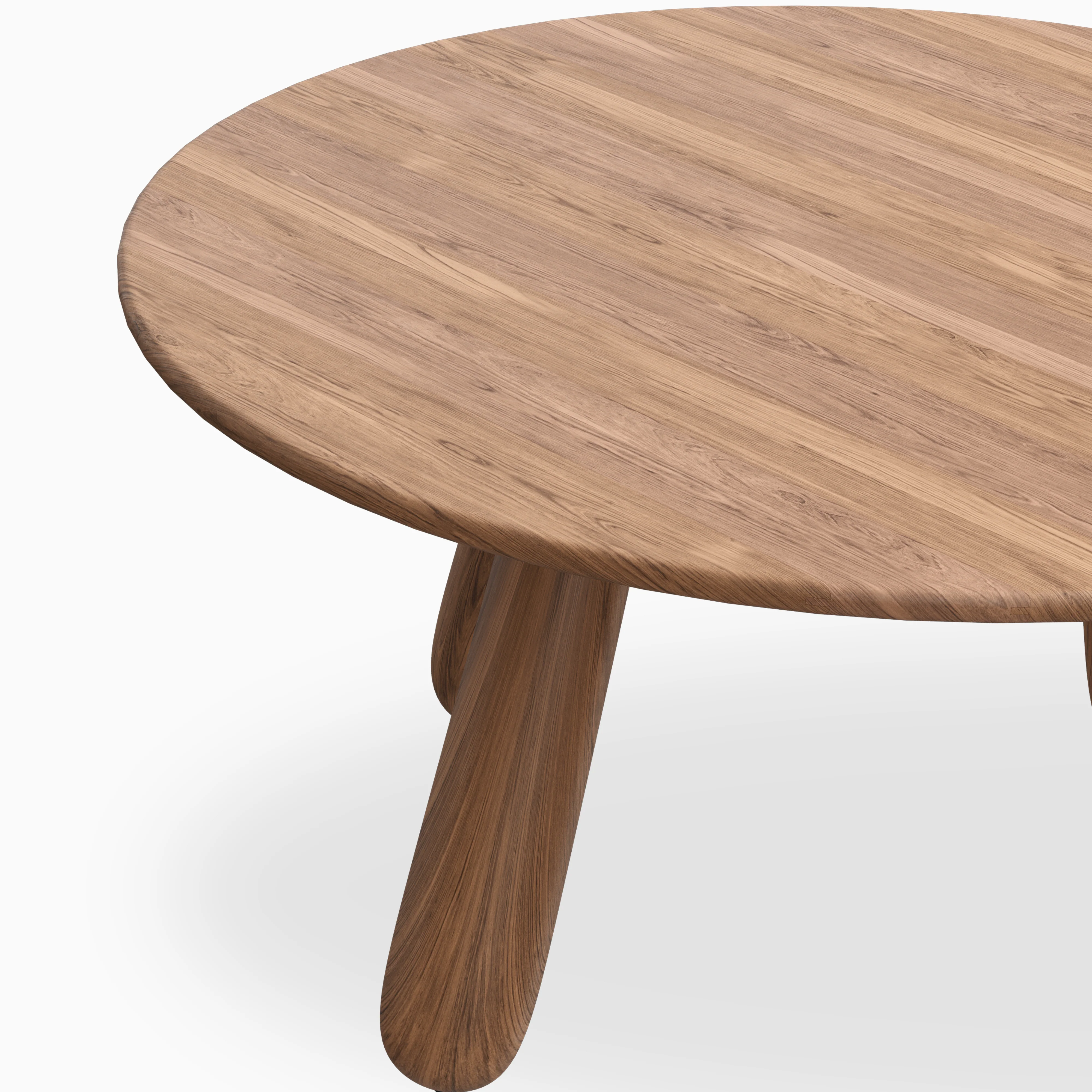 Dorien Walnut Round Dining Table in Matte, 60" - Image 4
