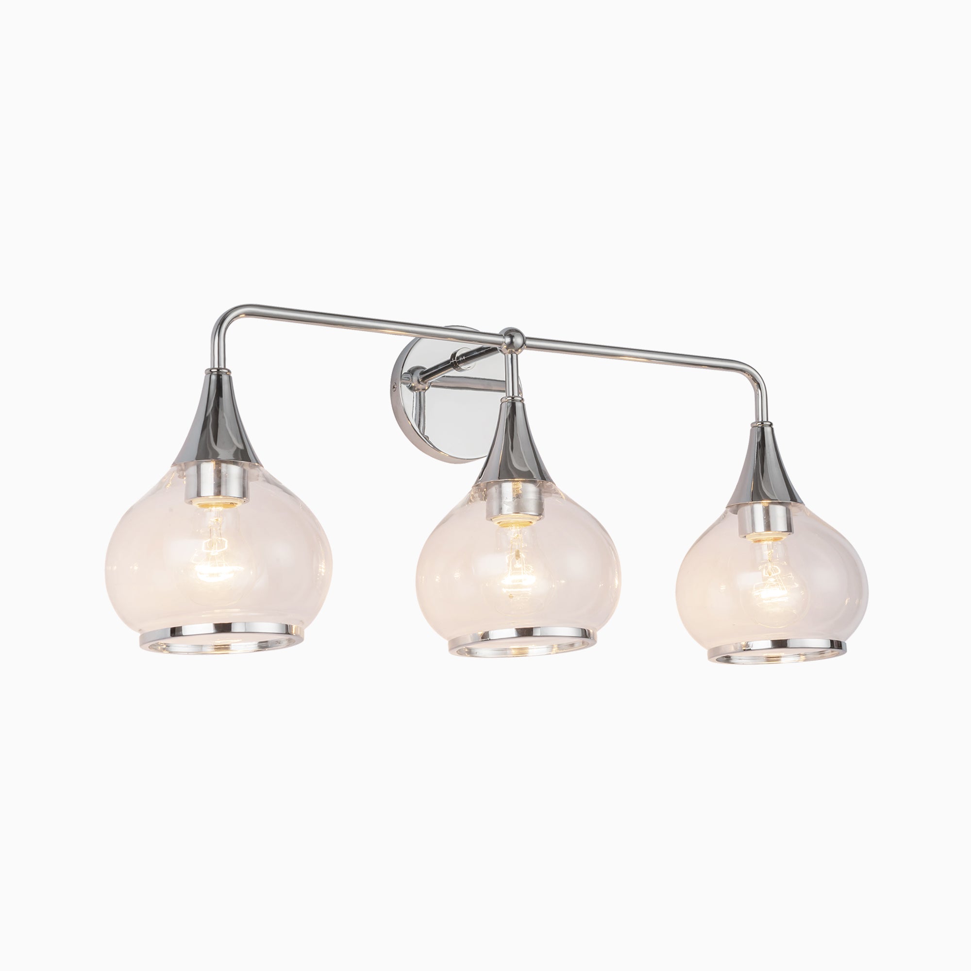 Eleanor 26" 3 Lights Vanity Light in Chrome/Clear Glass - Image 2