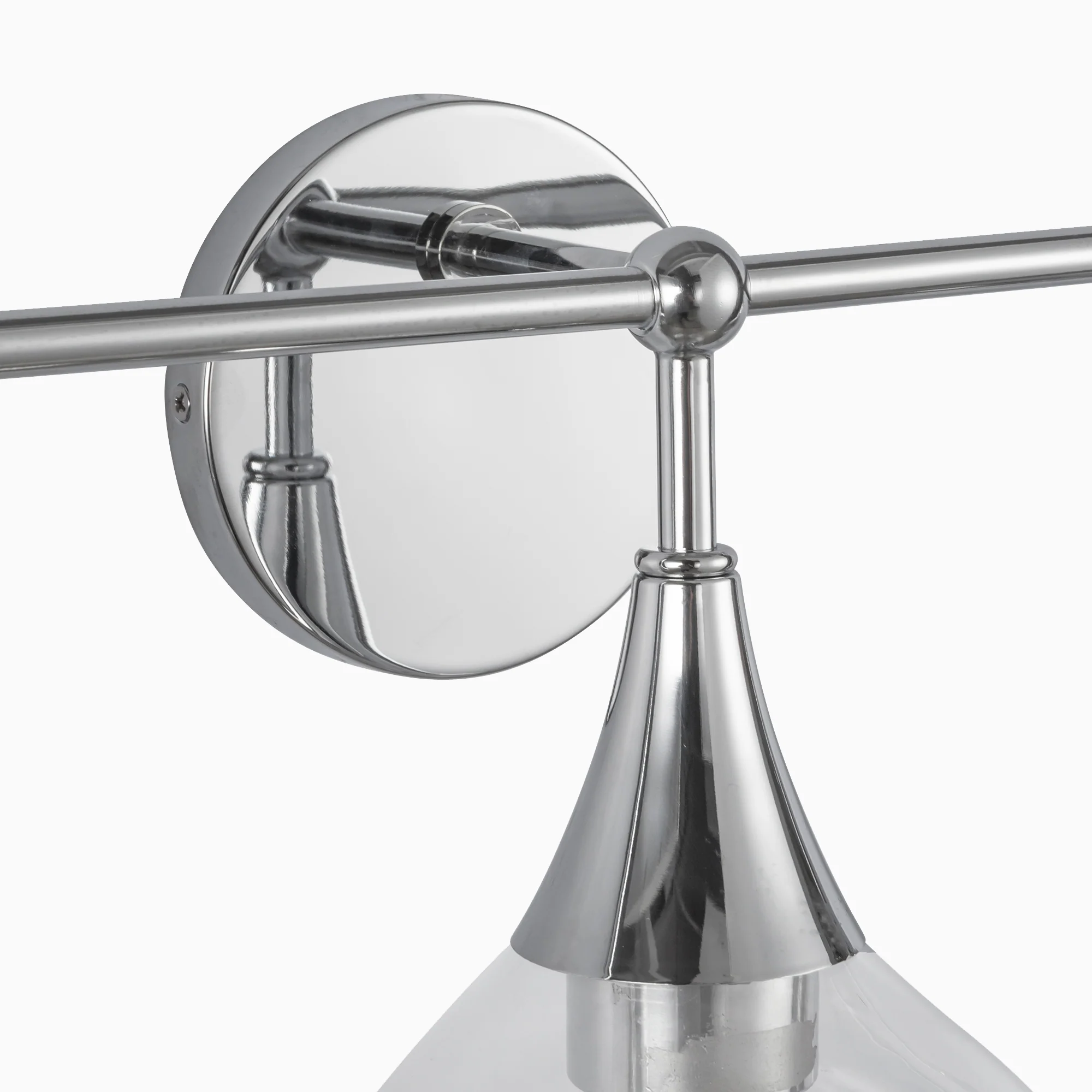 Eleanor 26" 3 Lights Vanity Light in Chrome/Clear Glass - Image 5