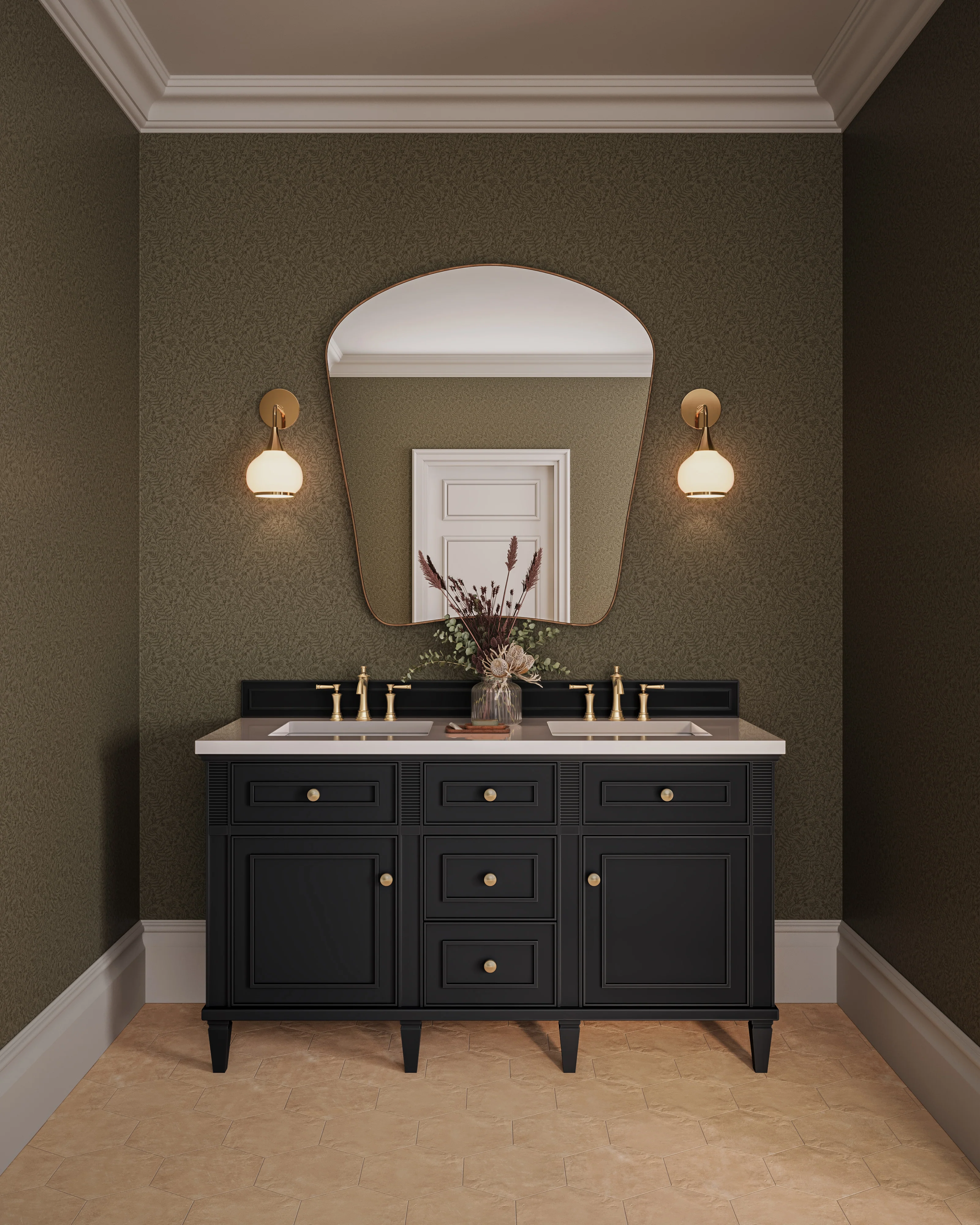 Eleanor 6" 1 Light Wall/Vanity Light in Aged Gold/Opal Matte Glass - Image 3