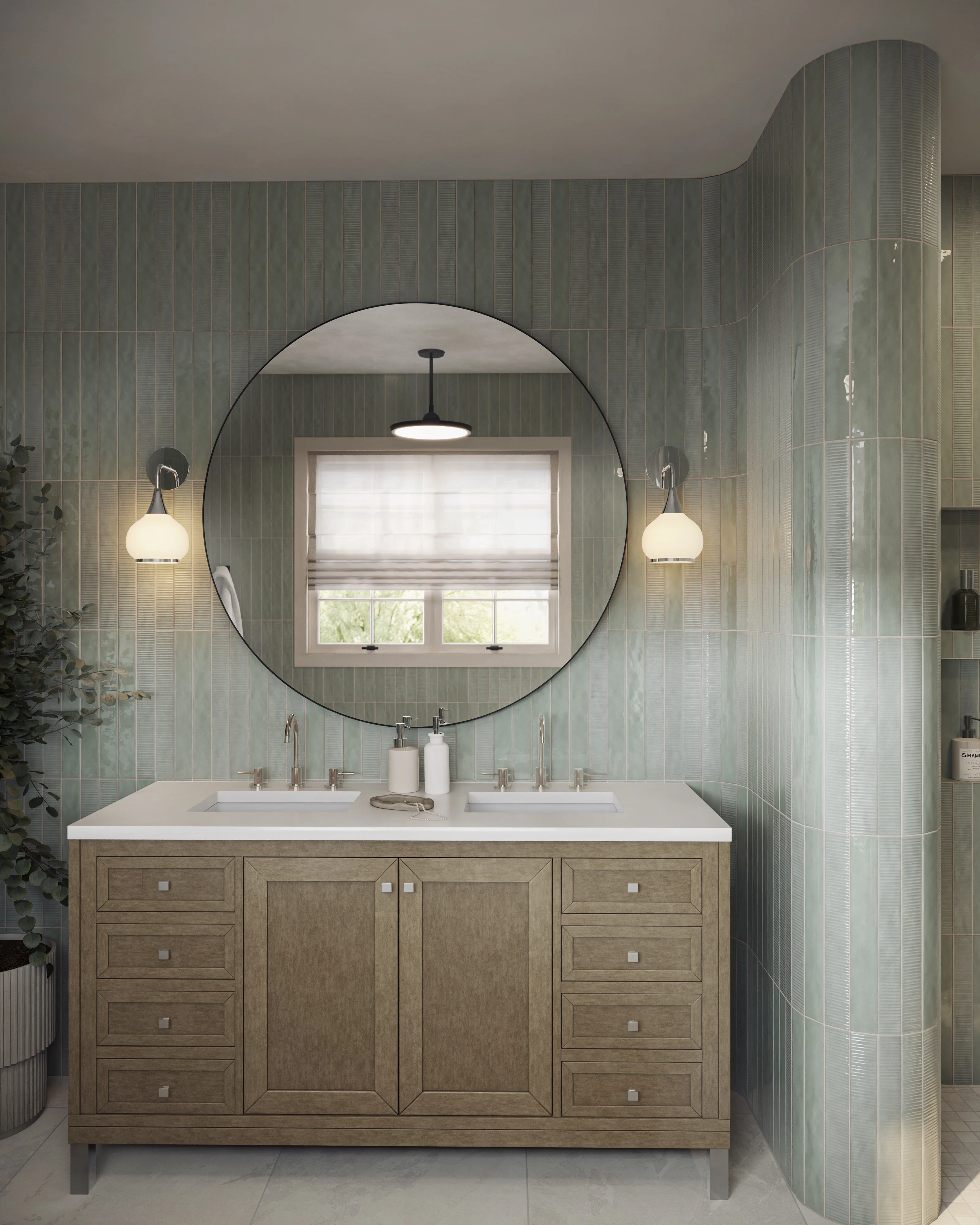 Eleanor 6" 1 Light Wall/Vanity Light in Chrome/Opal Matte Glass - Image 5