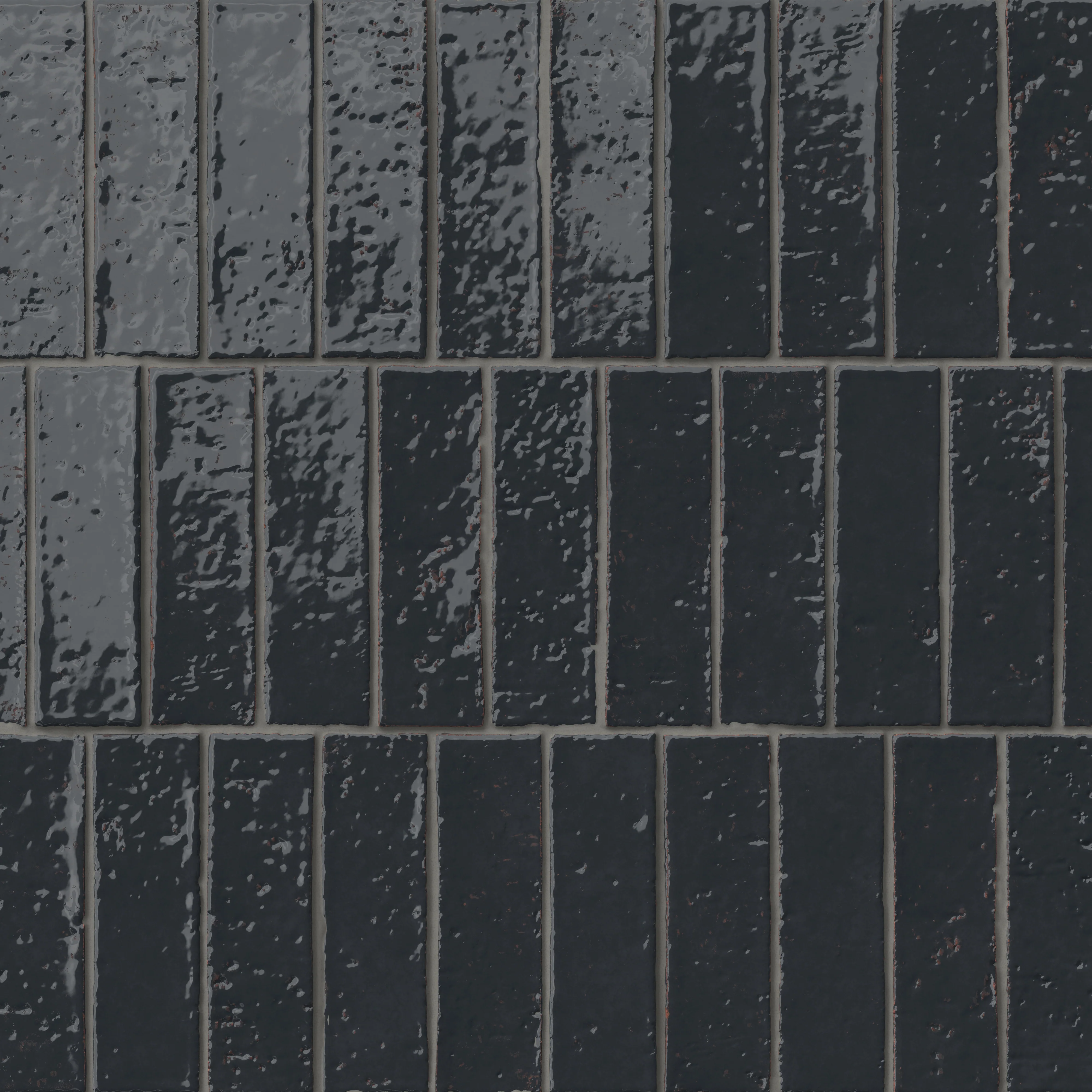 Elias 2 x 8 Glossy Brick Tile in Navy - Image 6