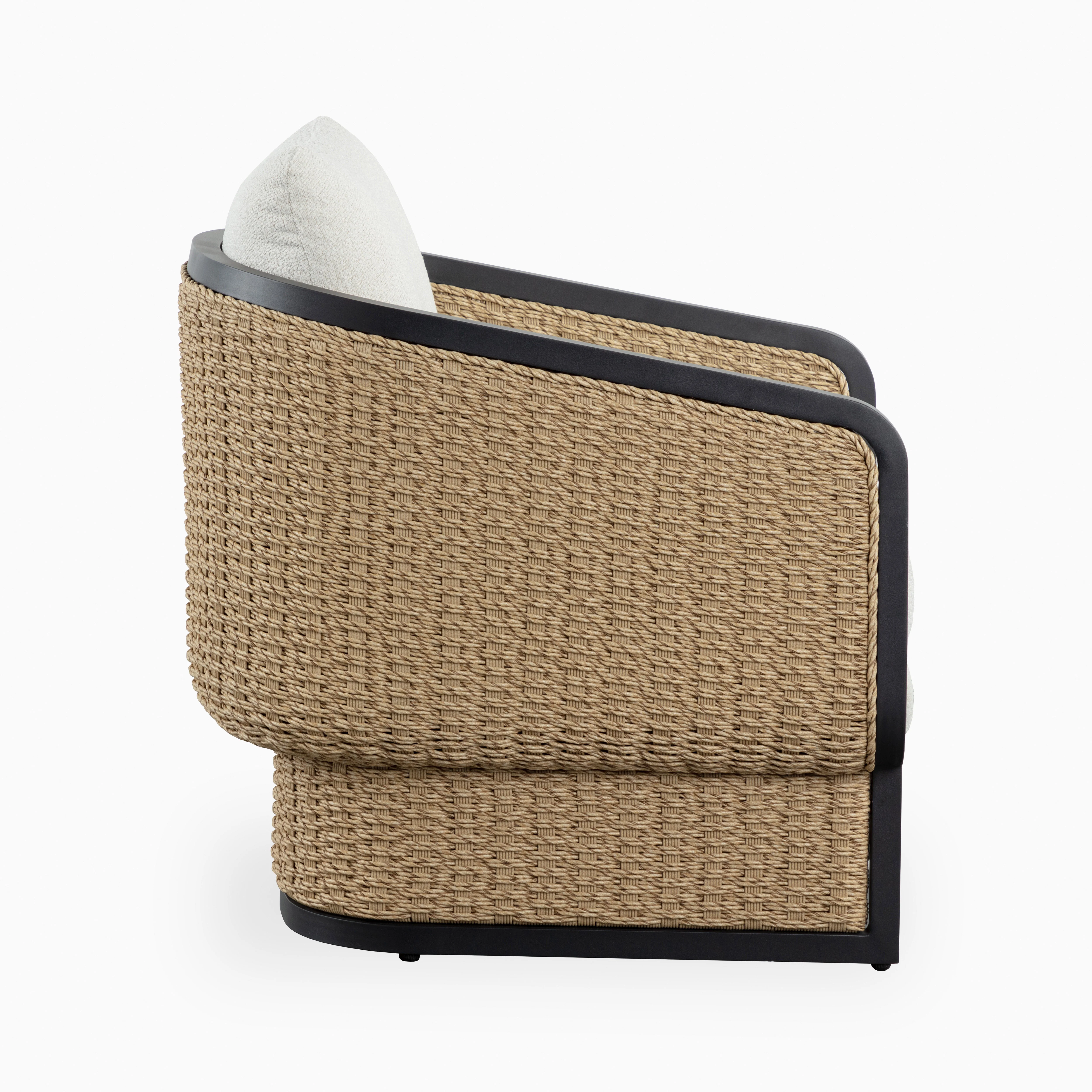 Elira Outdoor Lounge Chair in Cream - Image 3